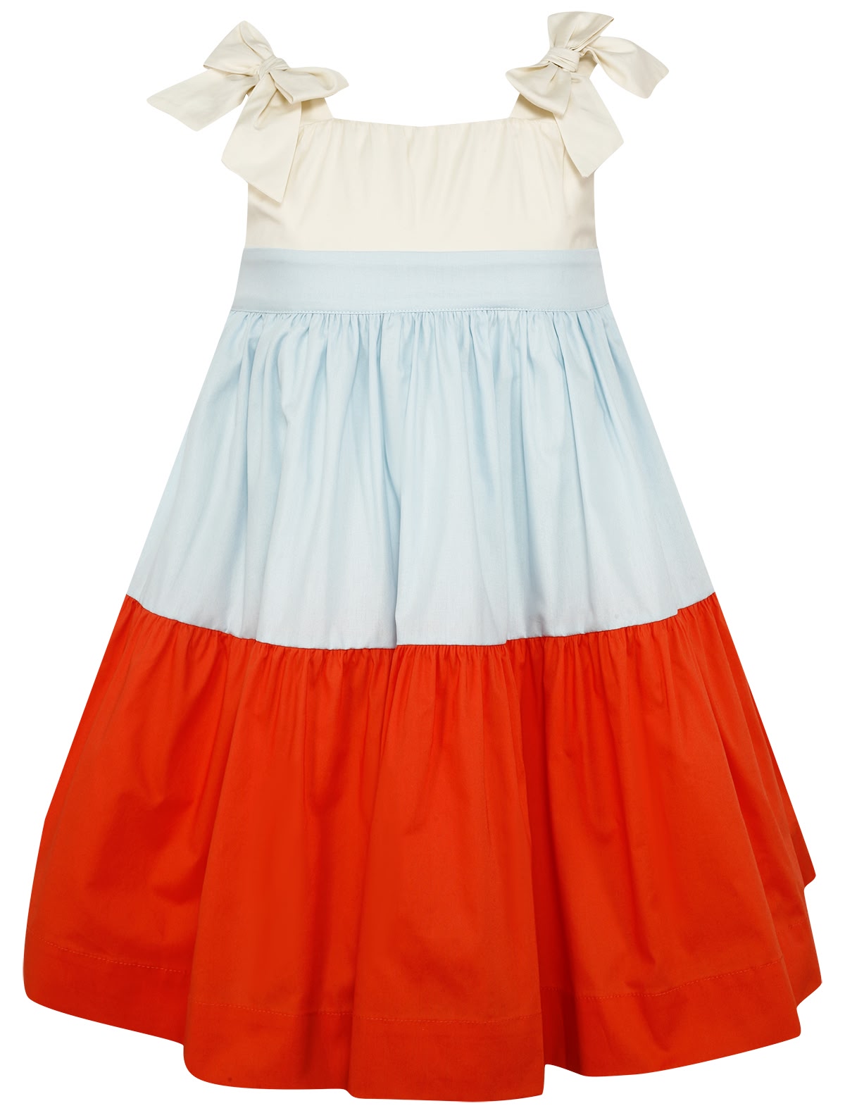 Платье с бантами на плечах