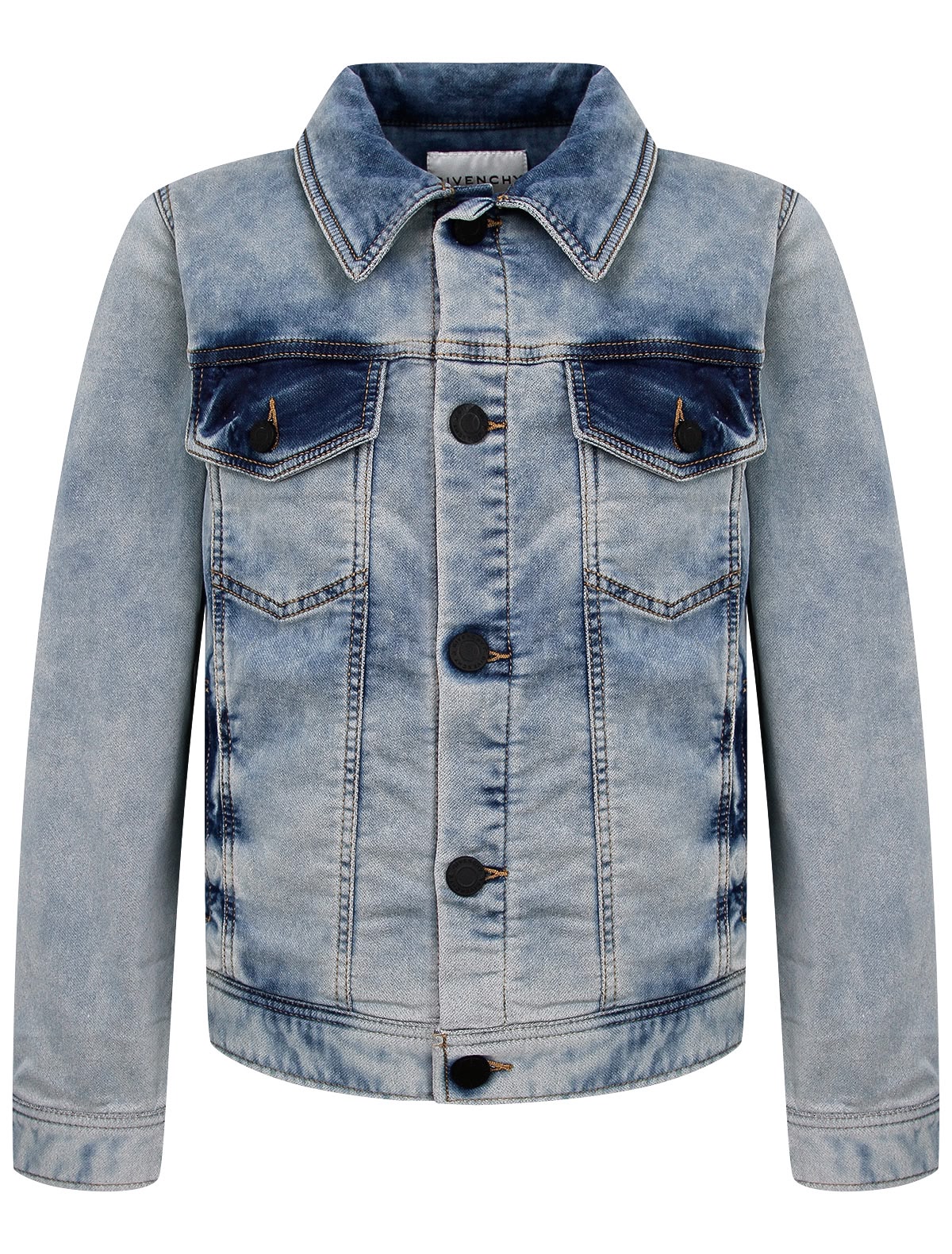 Джинсовая куртка с логотипом на спине