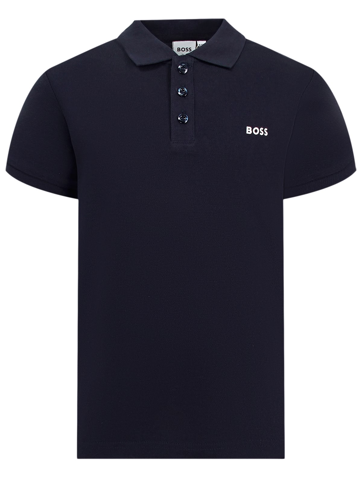 Тёмно-синее поло с логотипом