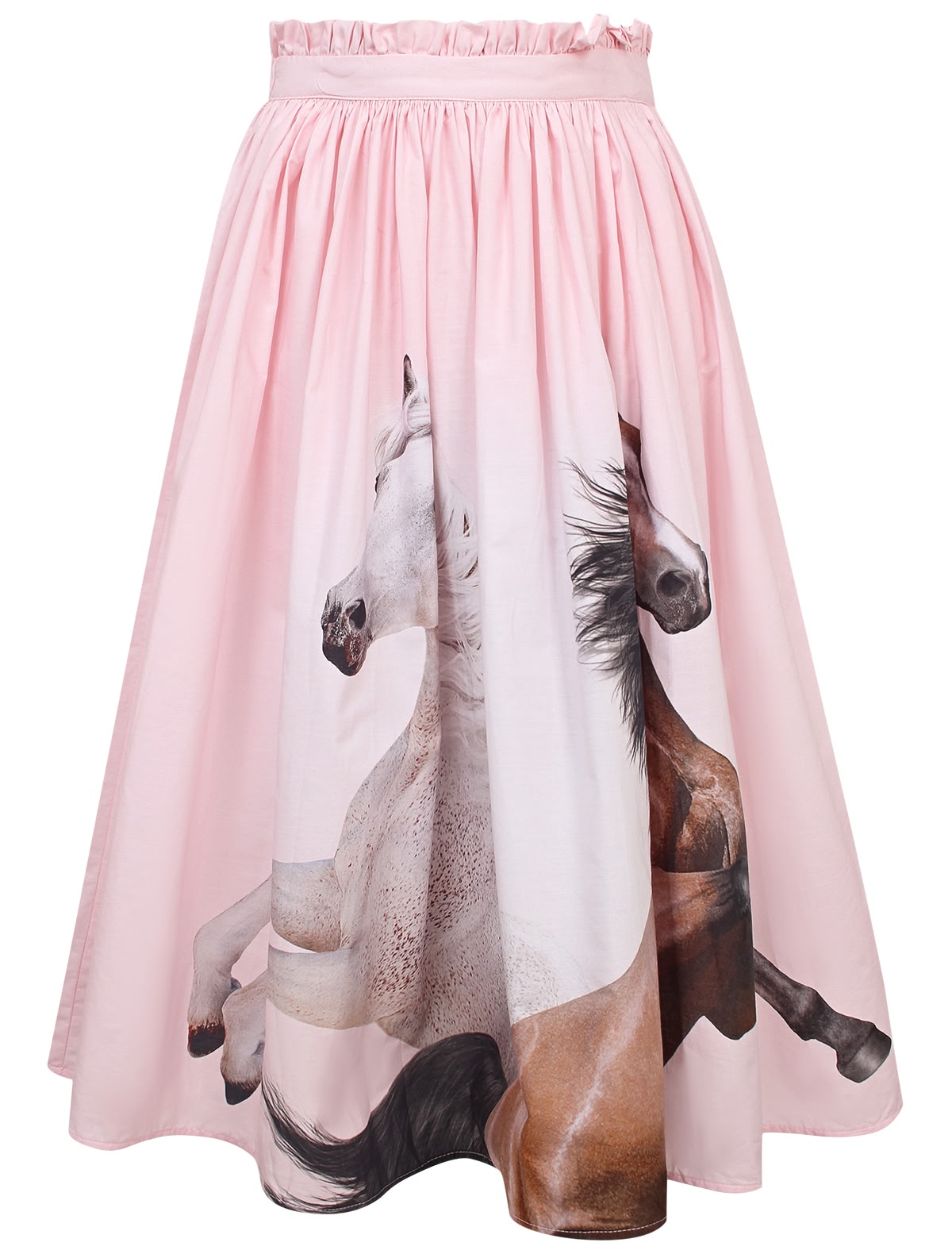 Юбка с принтом лошади