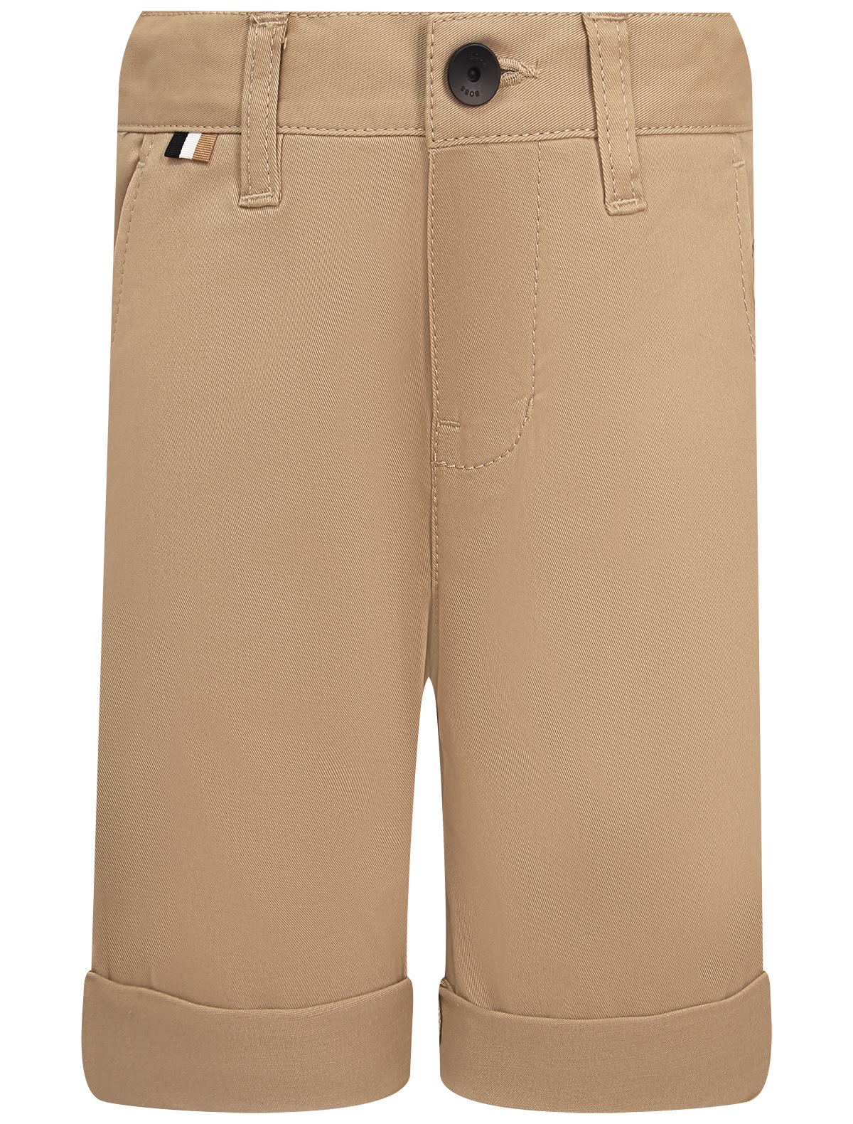Бежевые шорты с подворотами