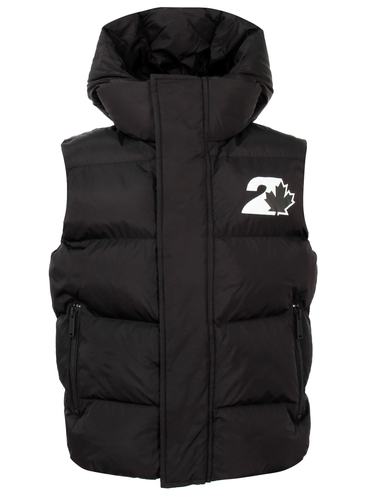 Чёрный утепленный жилет