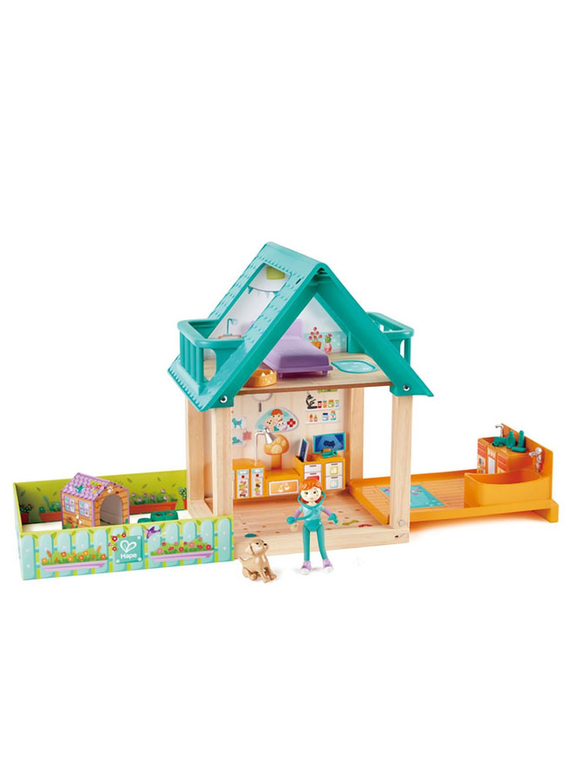 Деревянный кукольный домик "Ветеринарная клиника"