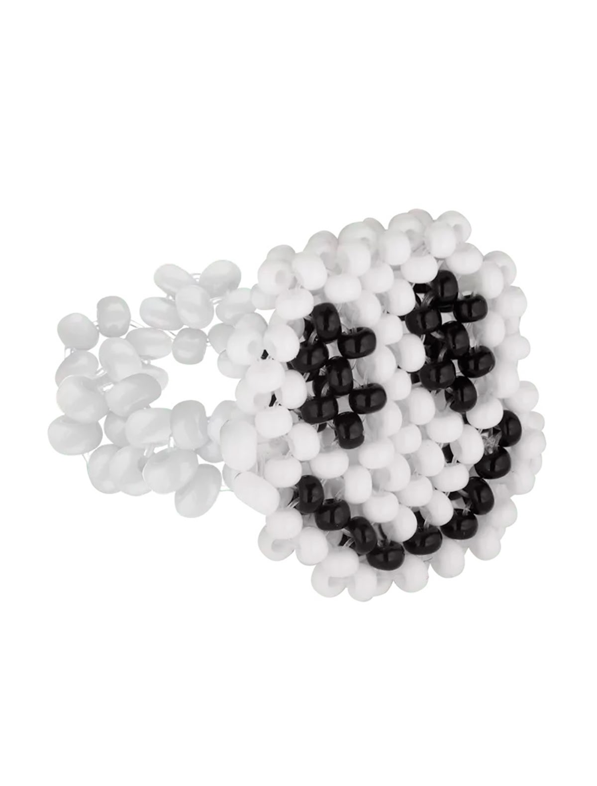 Кольцо со Смайлом белое