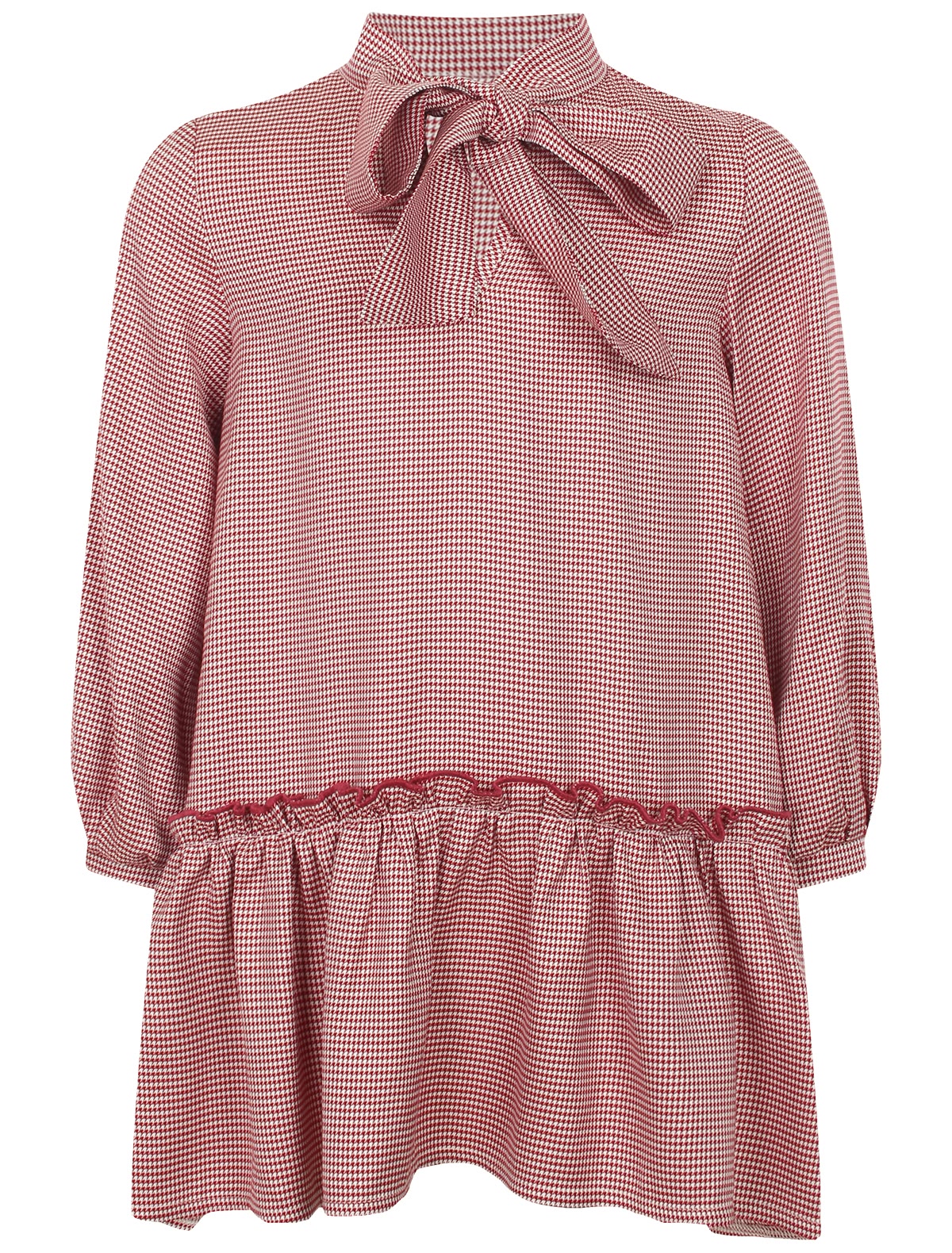 Платье с принтом гусиная лапка