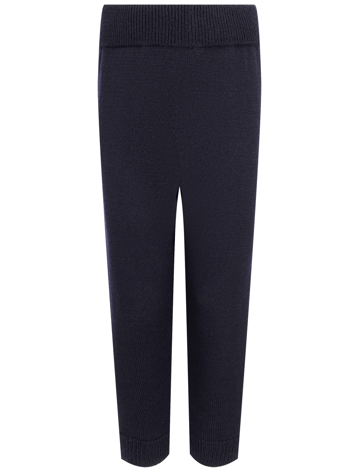Тёмно-синие брюки из шерсти