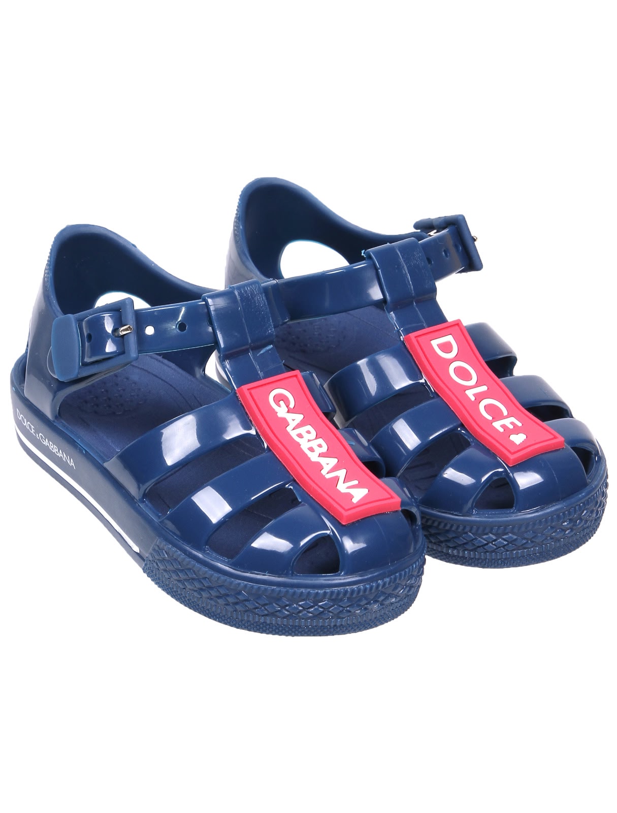 Сандалии с т-образным ремешком из резины