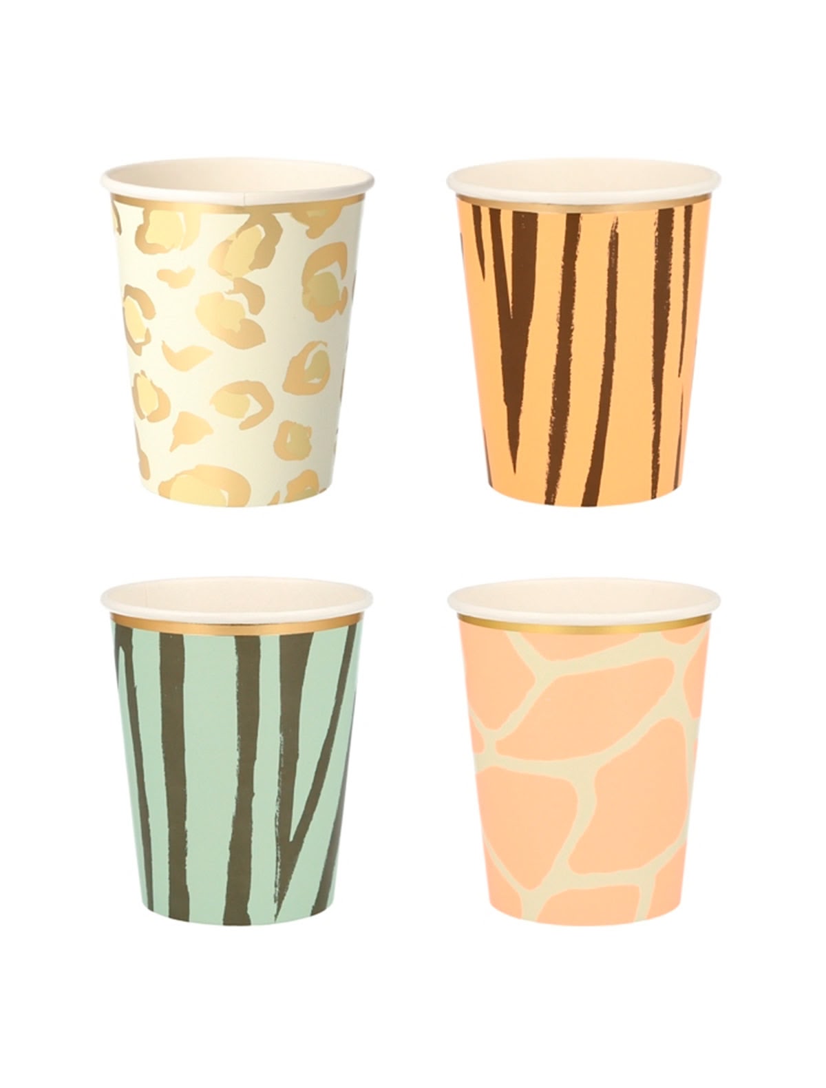 Стаканы с принтом "Сафари" (в наборе 8 шт)