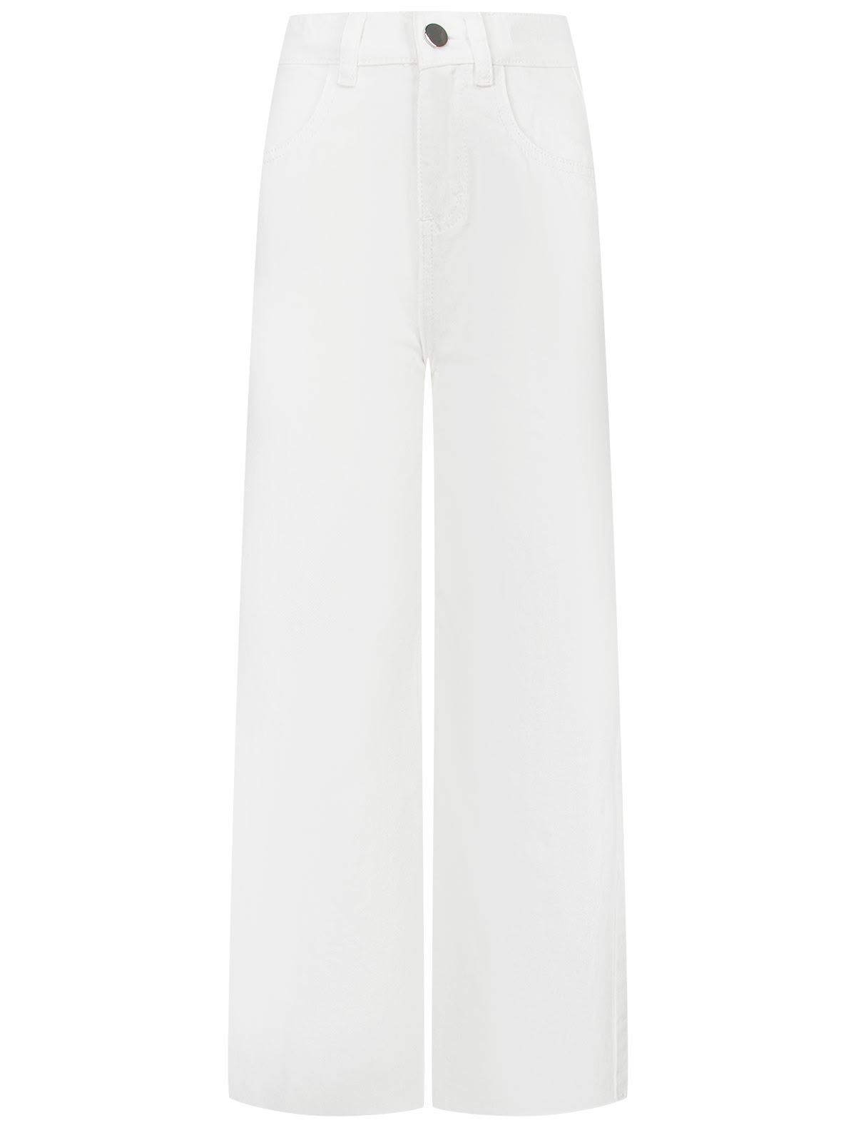 Широкие белые джинсы