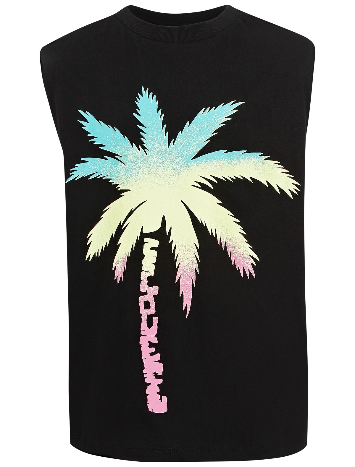 Чёрная майка с пальмой