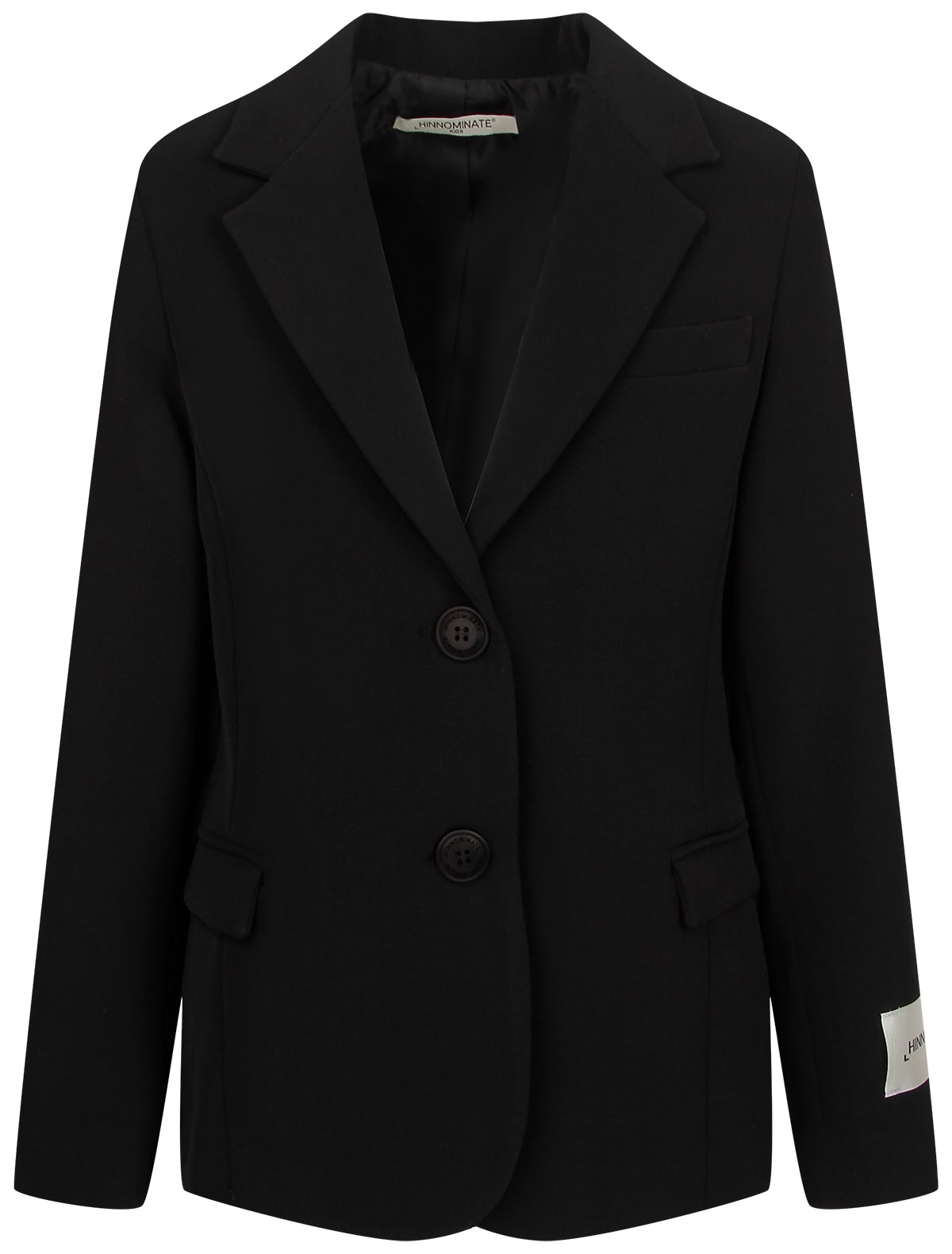 Чёрный однобортный жакет