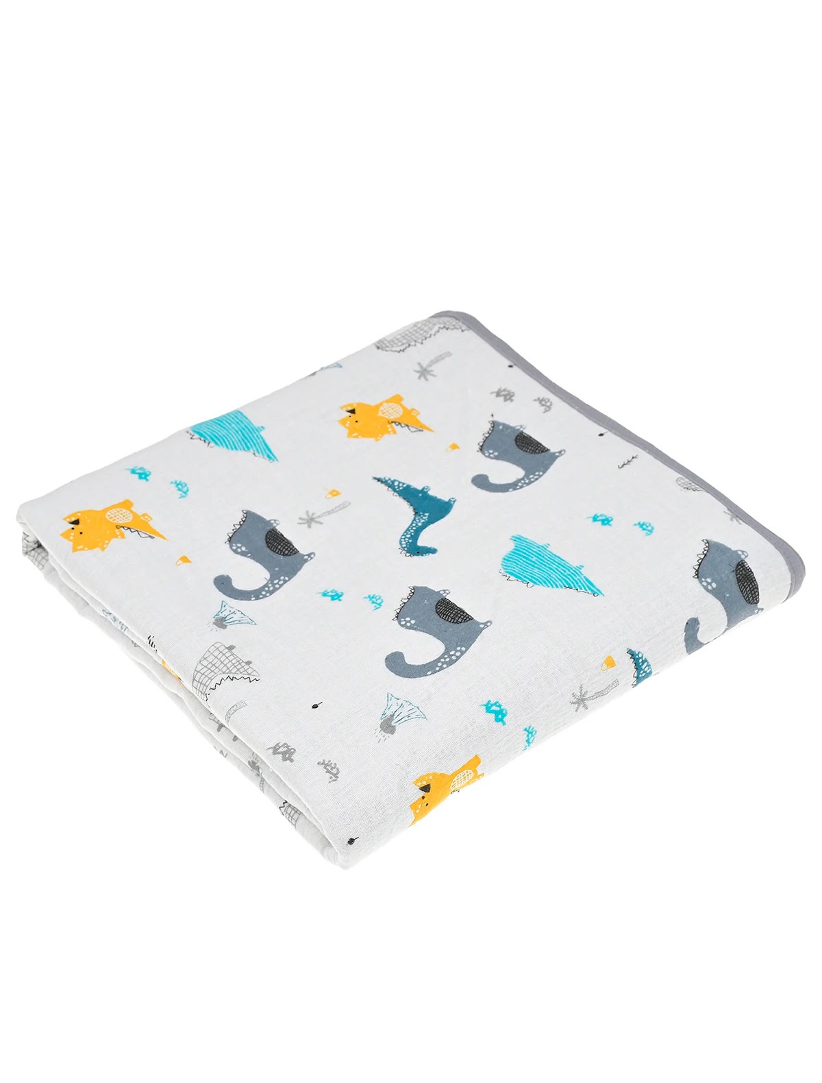 Плед из муслина с динозаврами