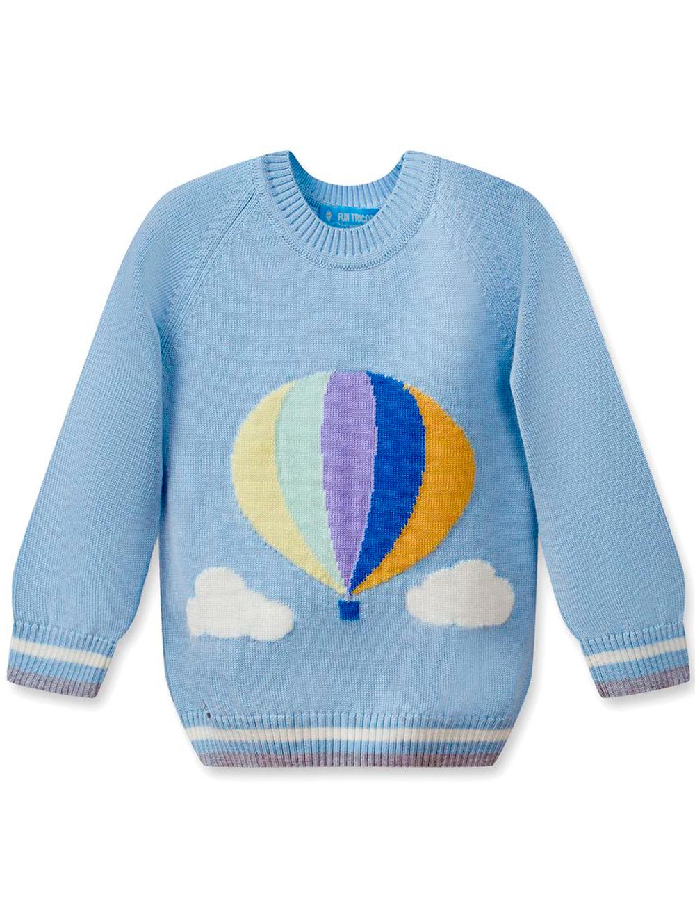 Джемпер из шерсти мериноса голубой