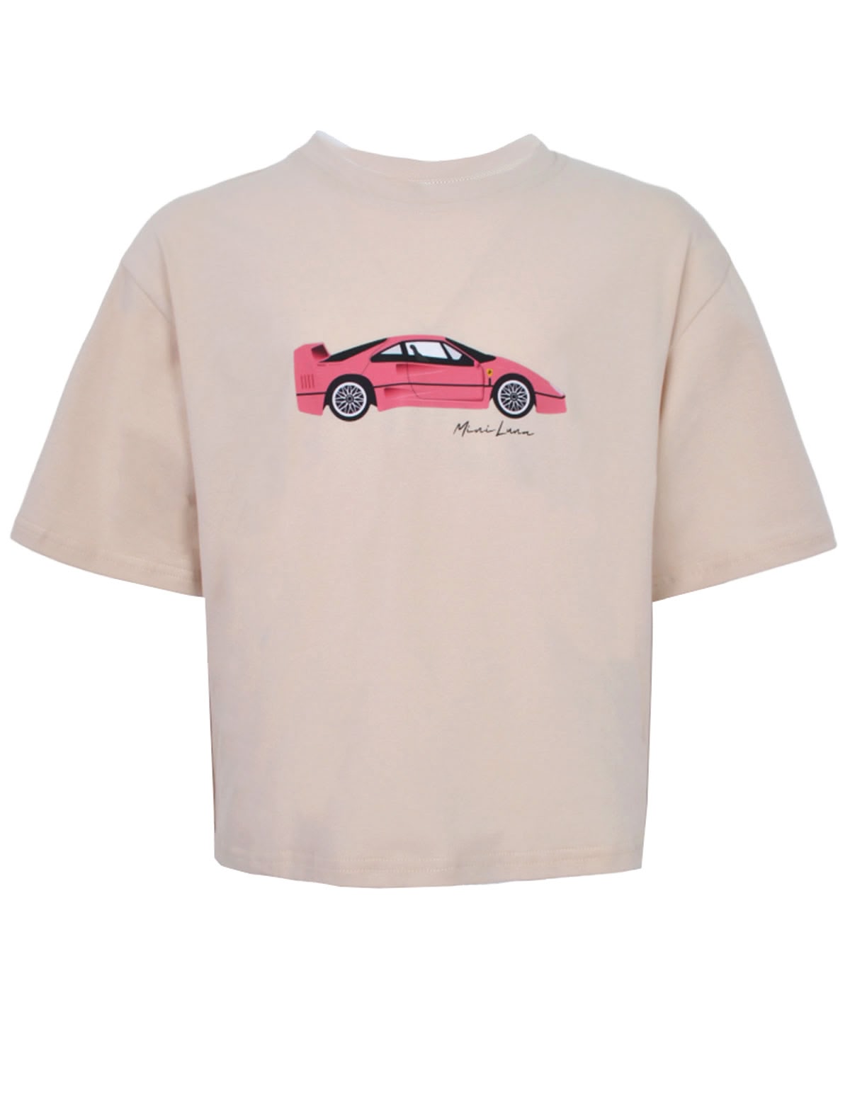 Бежевая футболка Ferrari