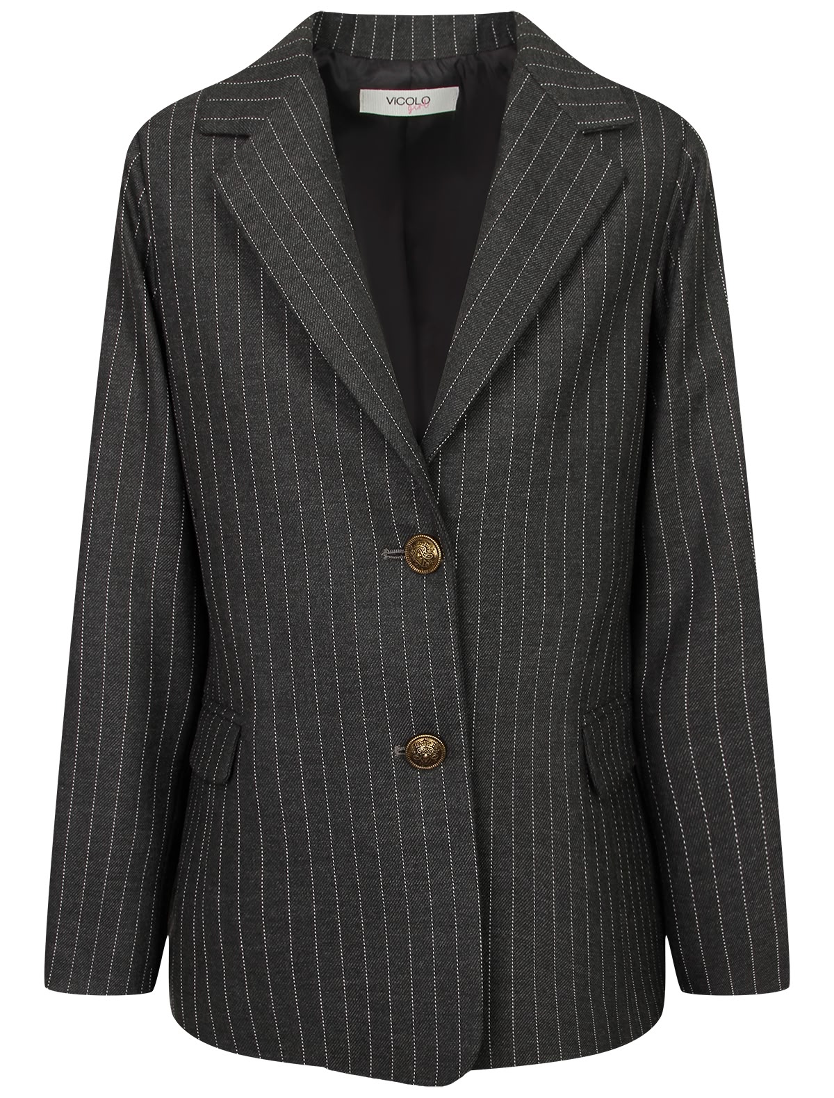 Серый пиджак в полоску