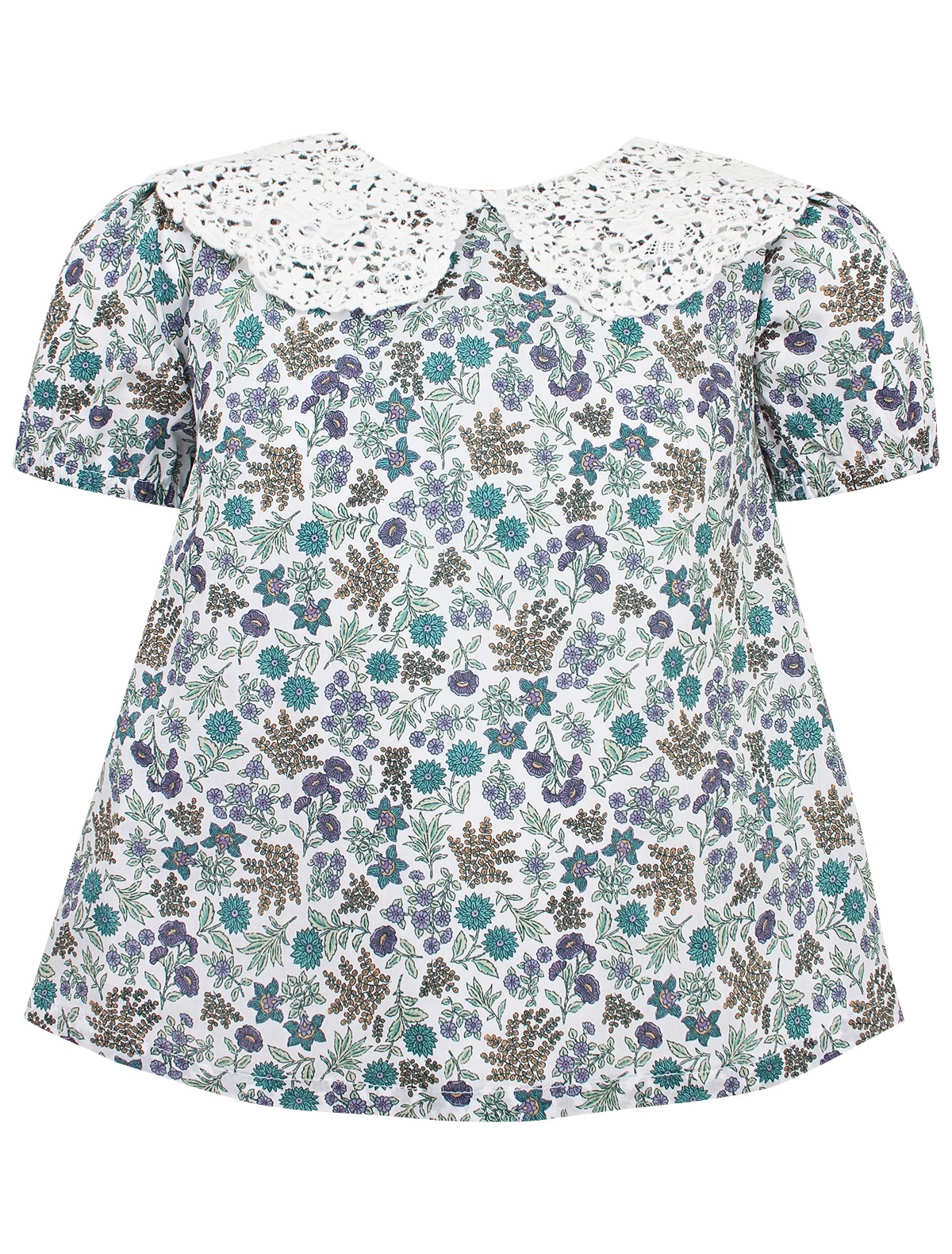 Блуза с кружевным воротником