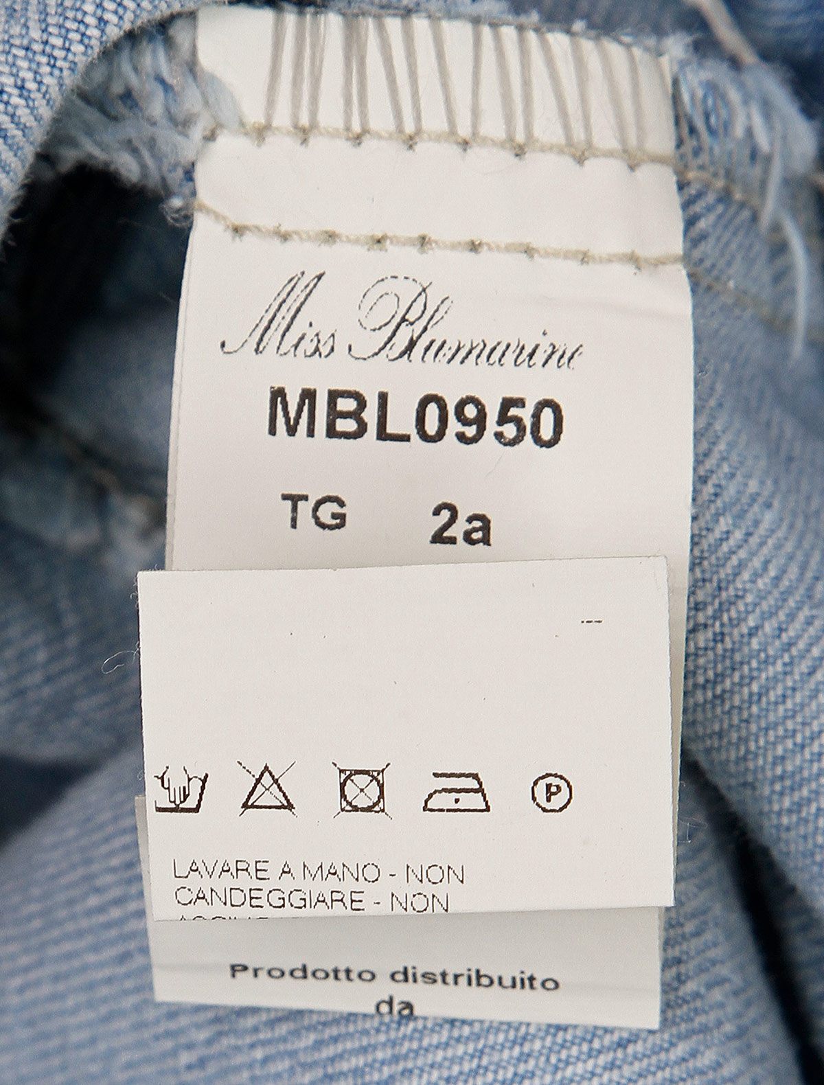 Куртка Miss Blumarine 2198678, цвет голубой, размер 4 1074509072027 - фото 3