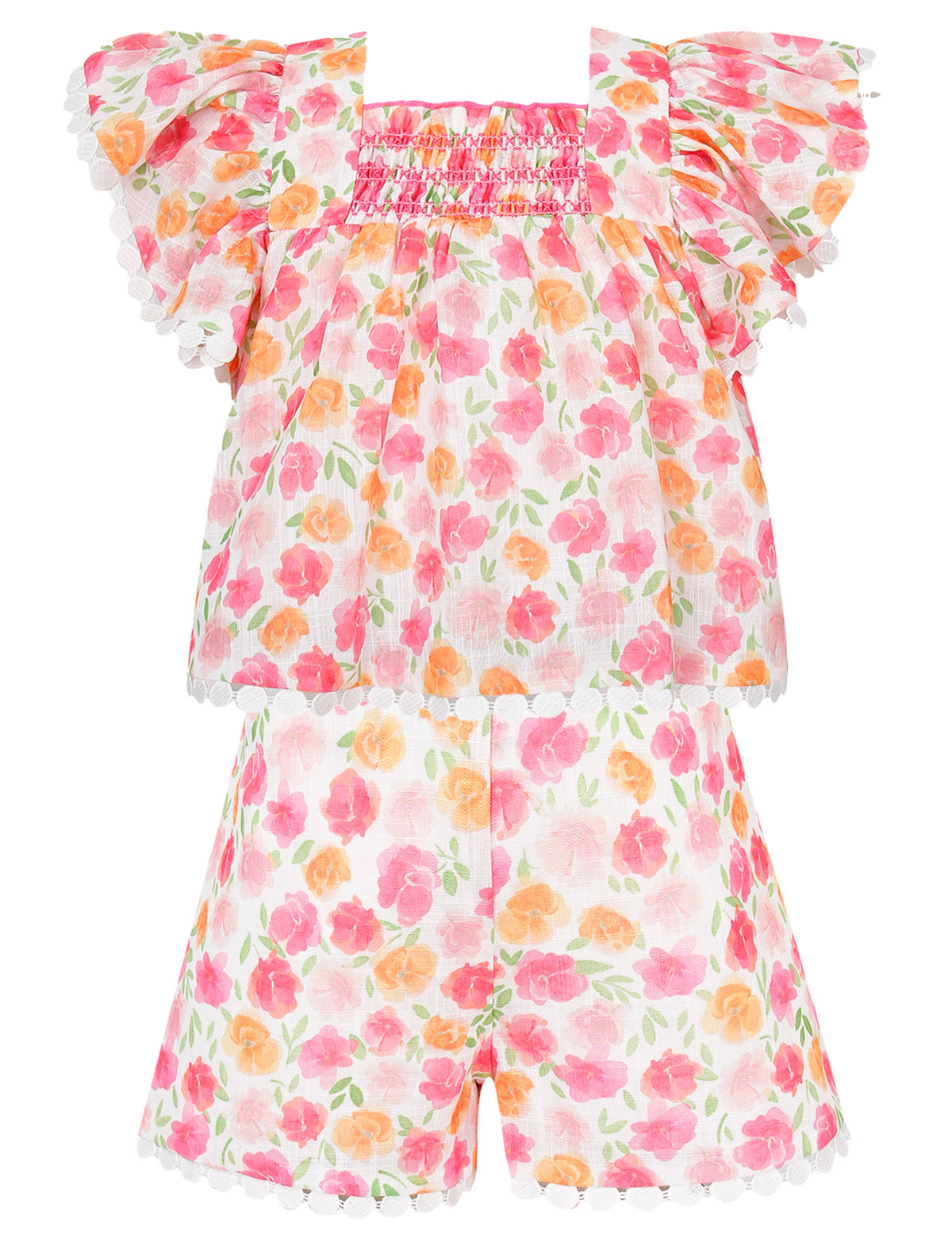 Комплект из шорт и блузы