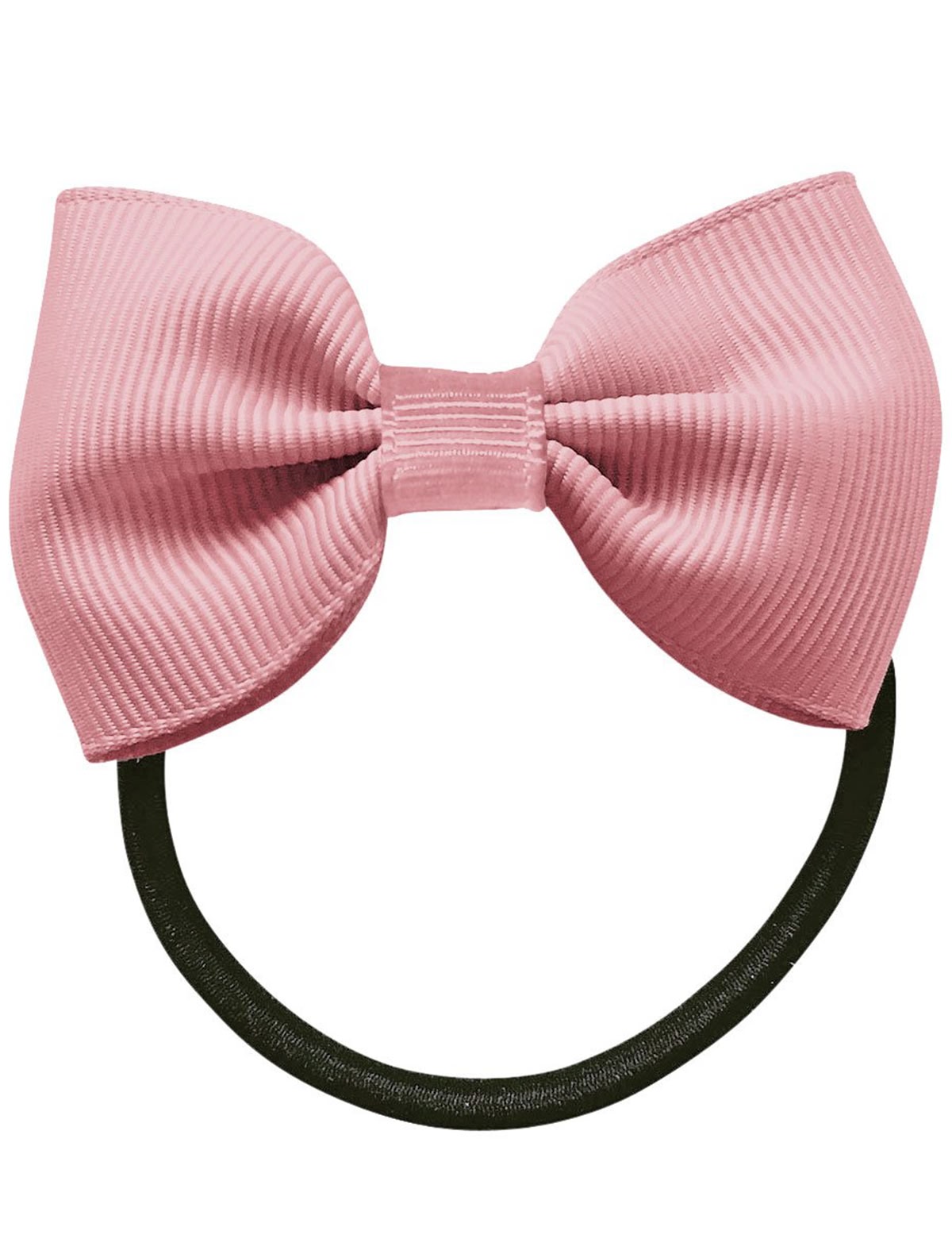 Розовая резинка для волос бантик