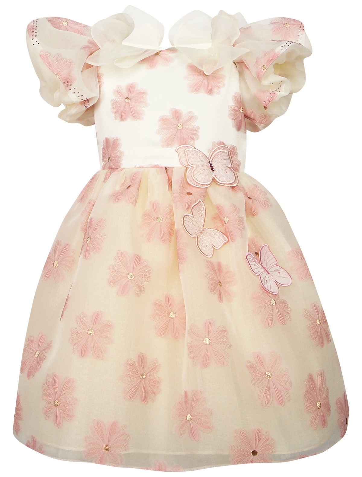 Платье цвета айвори с вышивкой