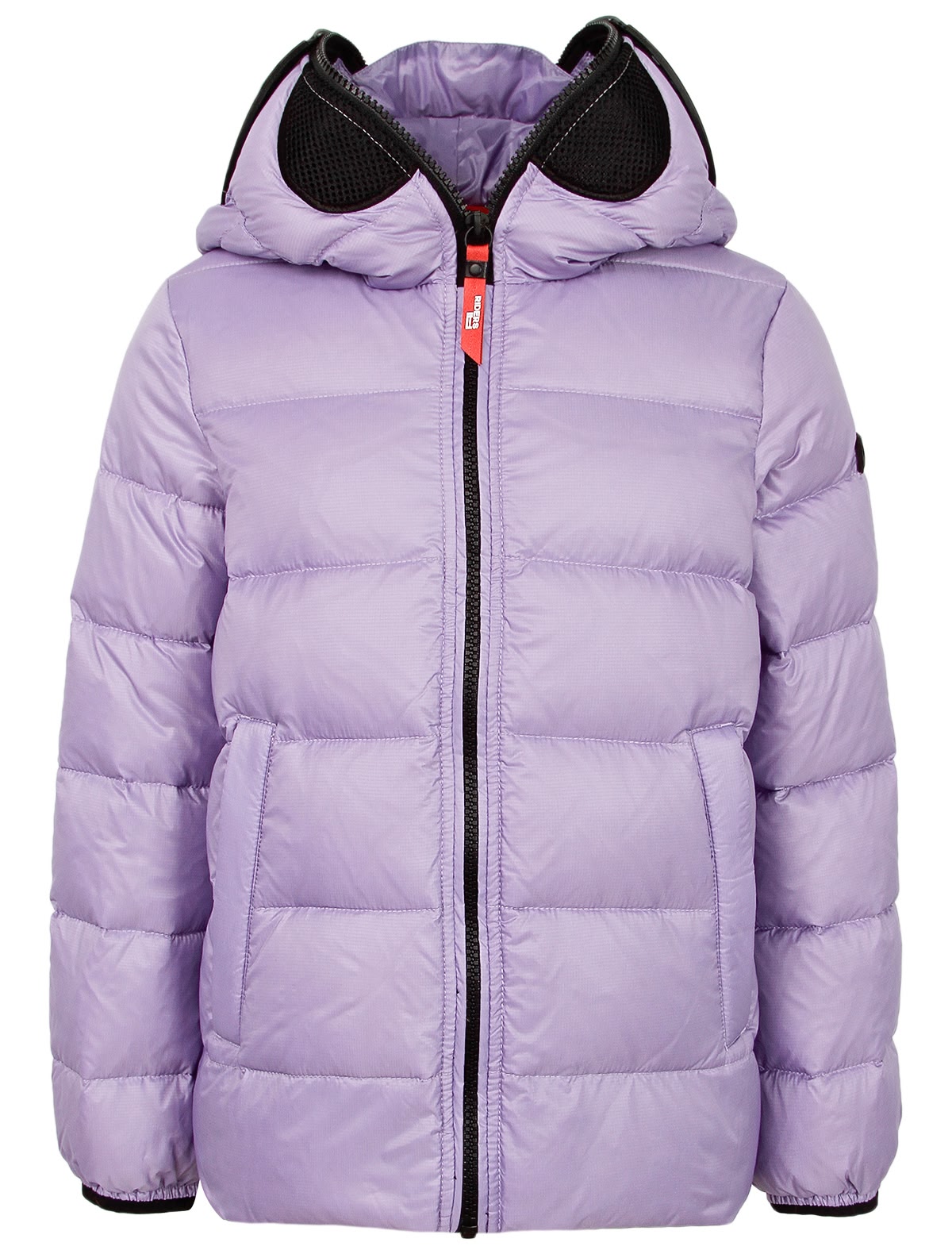 Пуховик со встроенными в капюшон линзами