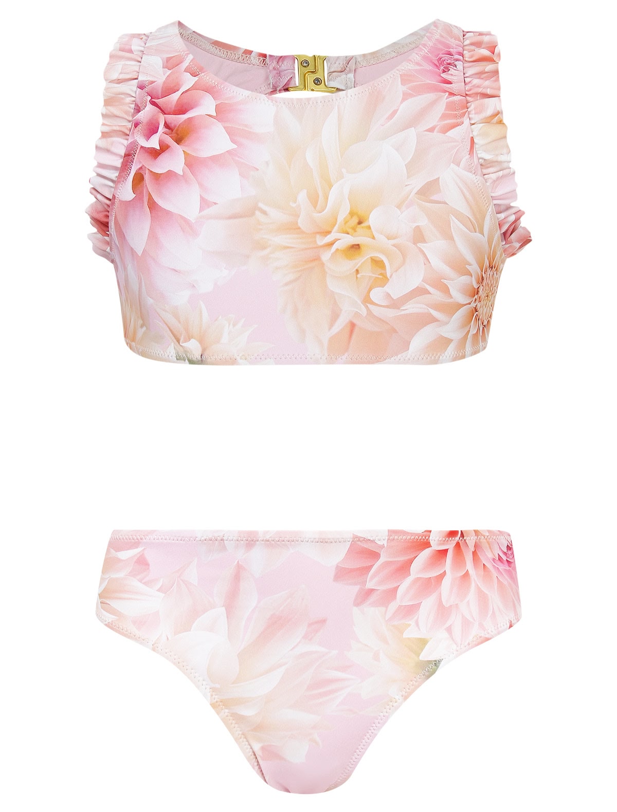 Раздельный купальник с акварельным принтом