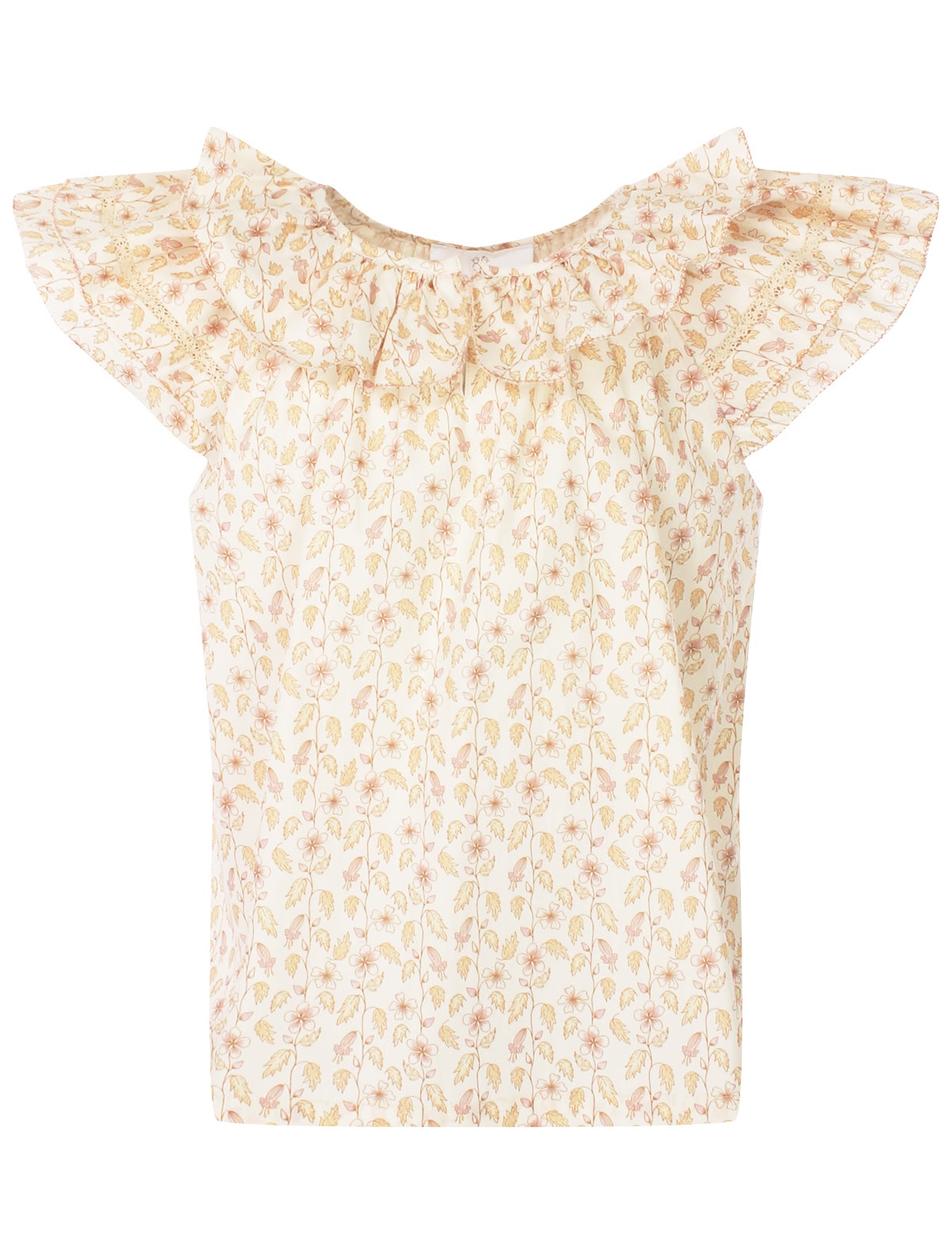 Блуза с воротником-оборкой