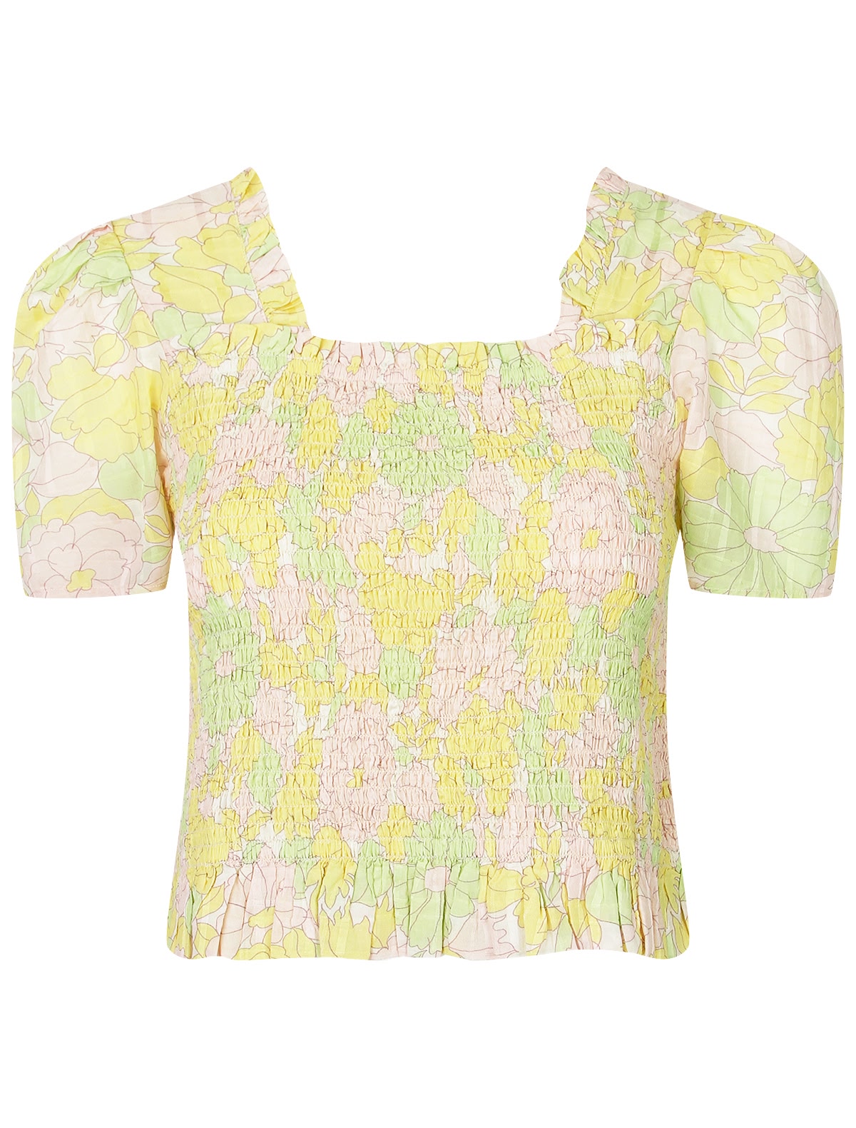 Блуза с квадратным вырезом