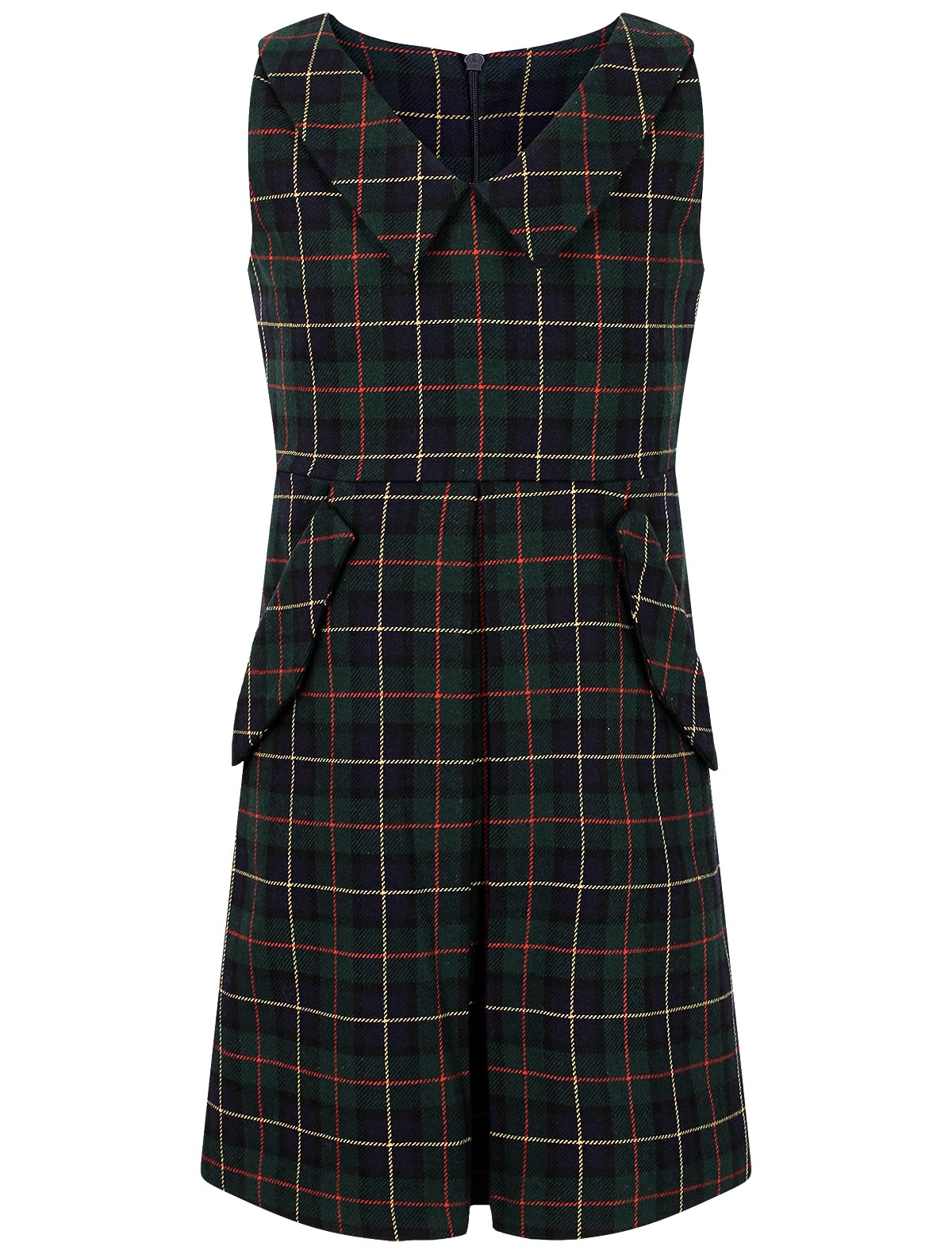 Клетчатое платье без рукавов