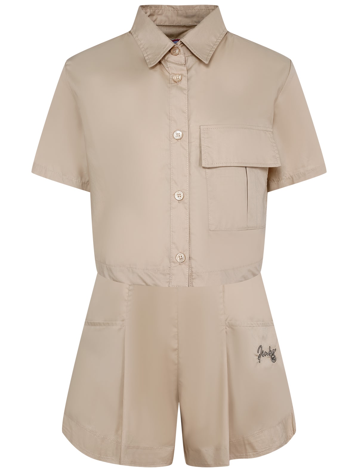 Хлопковый комплект из рубашки и шорт