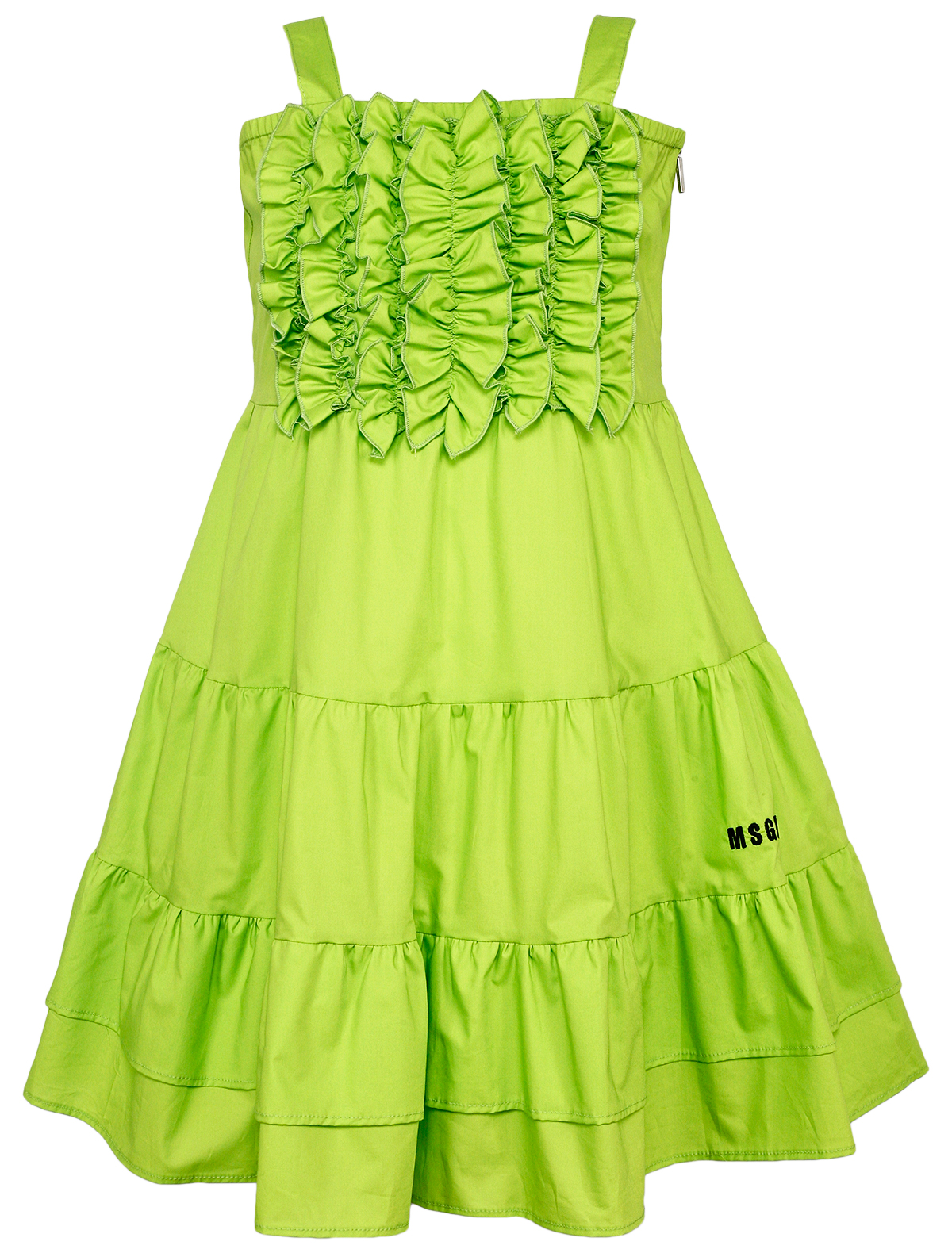 Платье MSGM 2535764, цвет зеленый, размер 7 1054509377230 - фото 1