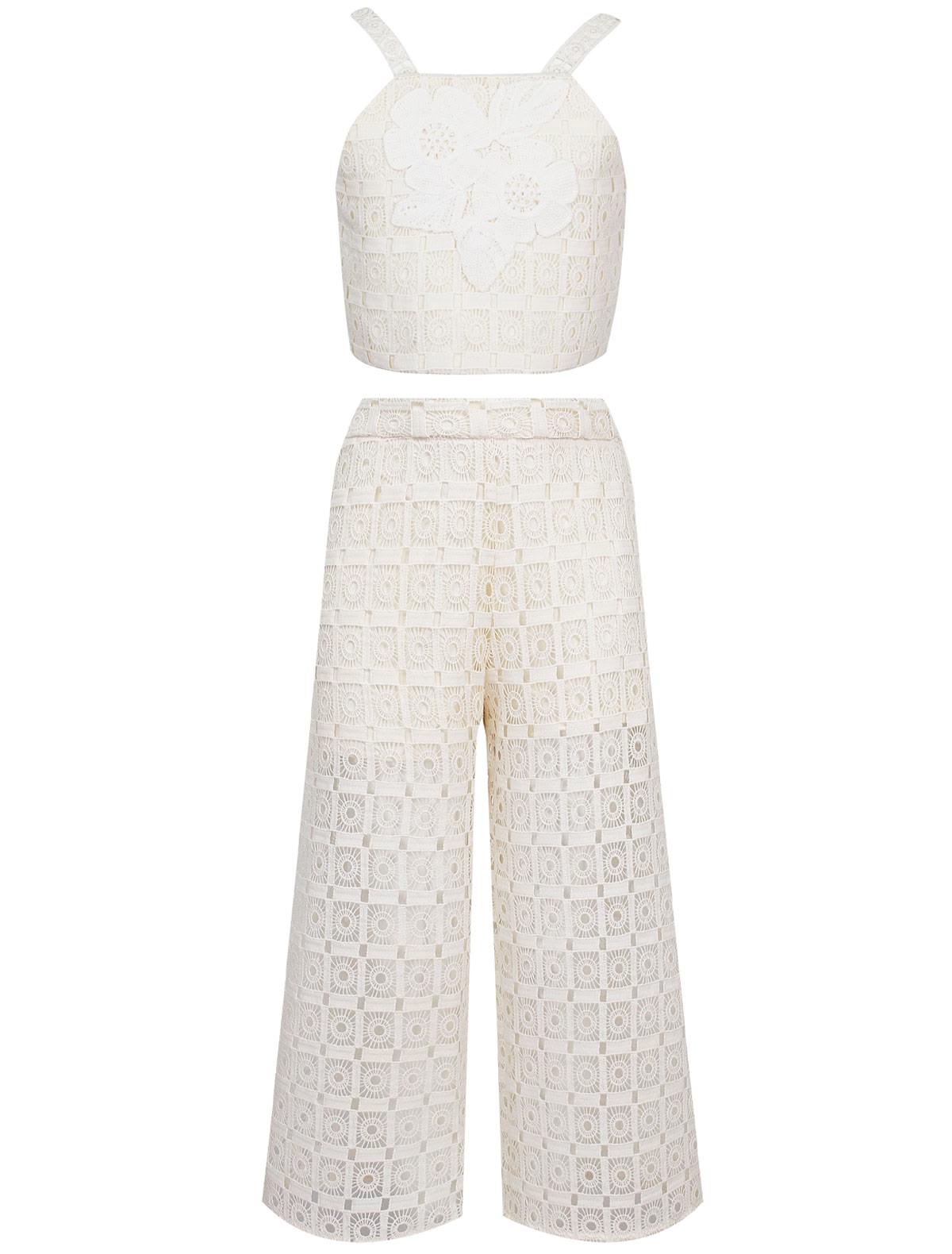 Кремовый комплект с вышивкой