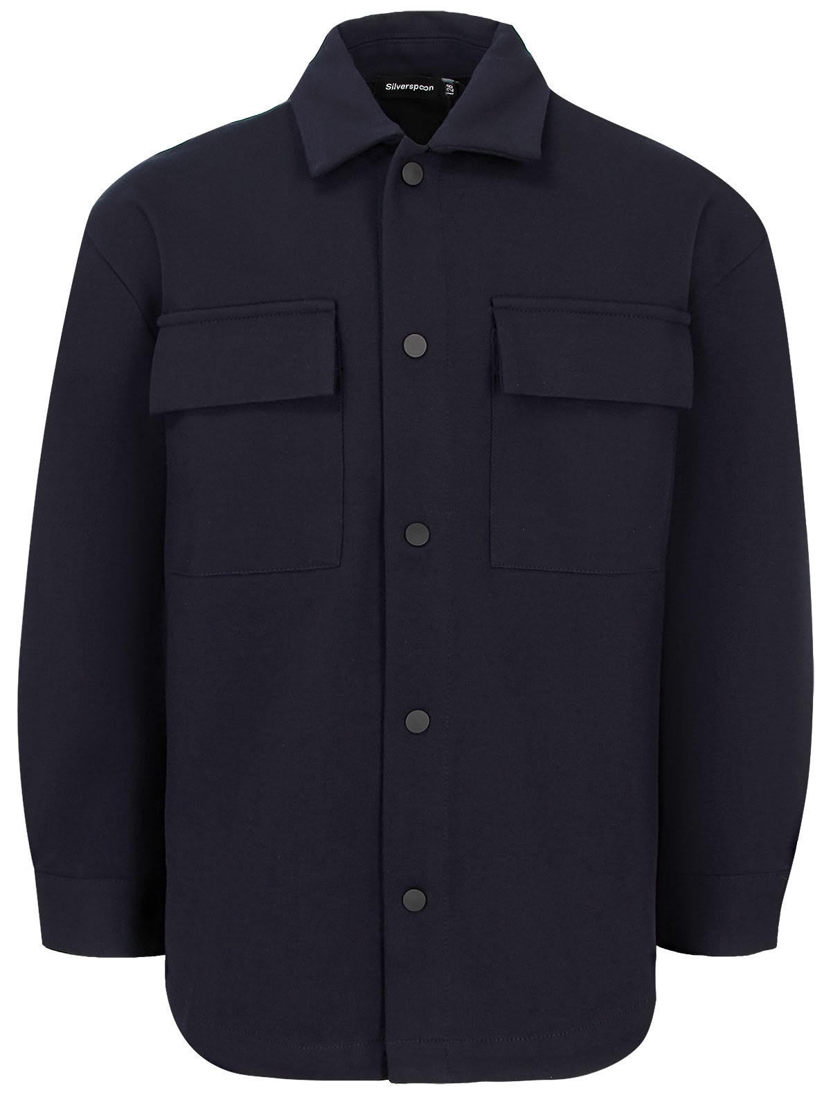 Тёмно-синяя трикотажная рубашка