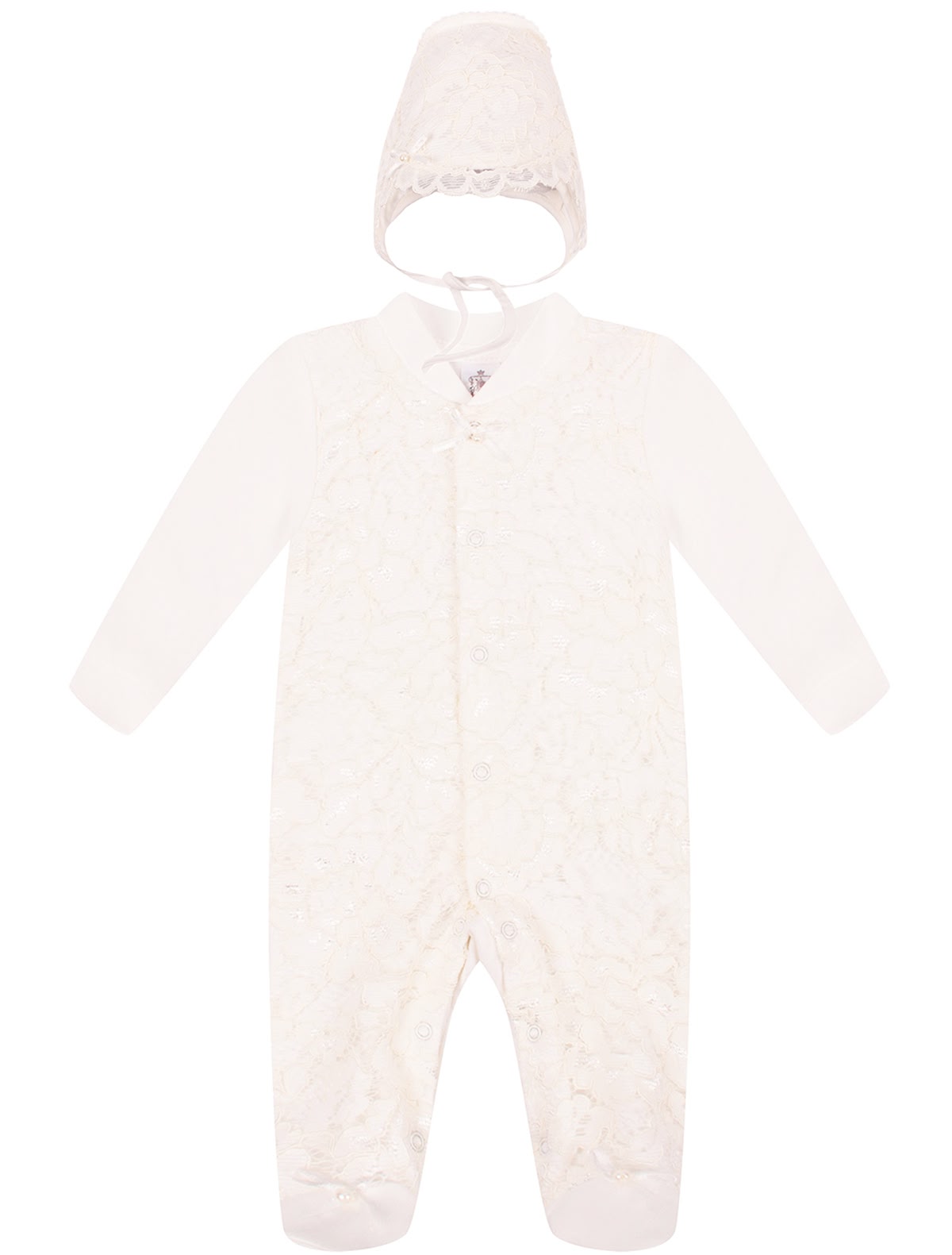 Комплект на выписку из комбинезона и чепчика