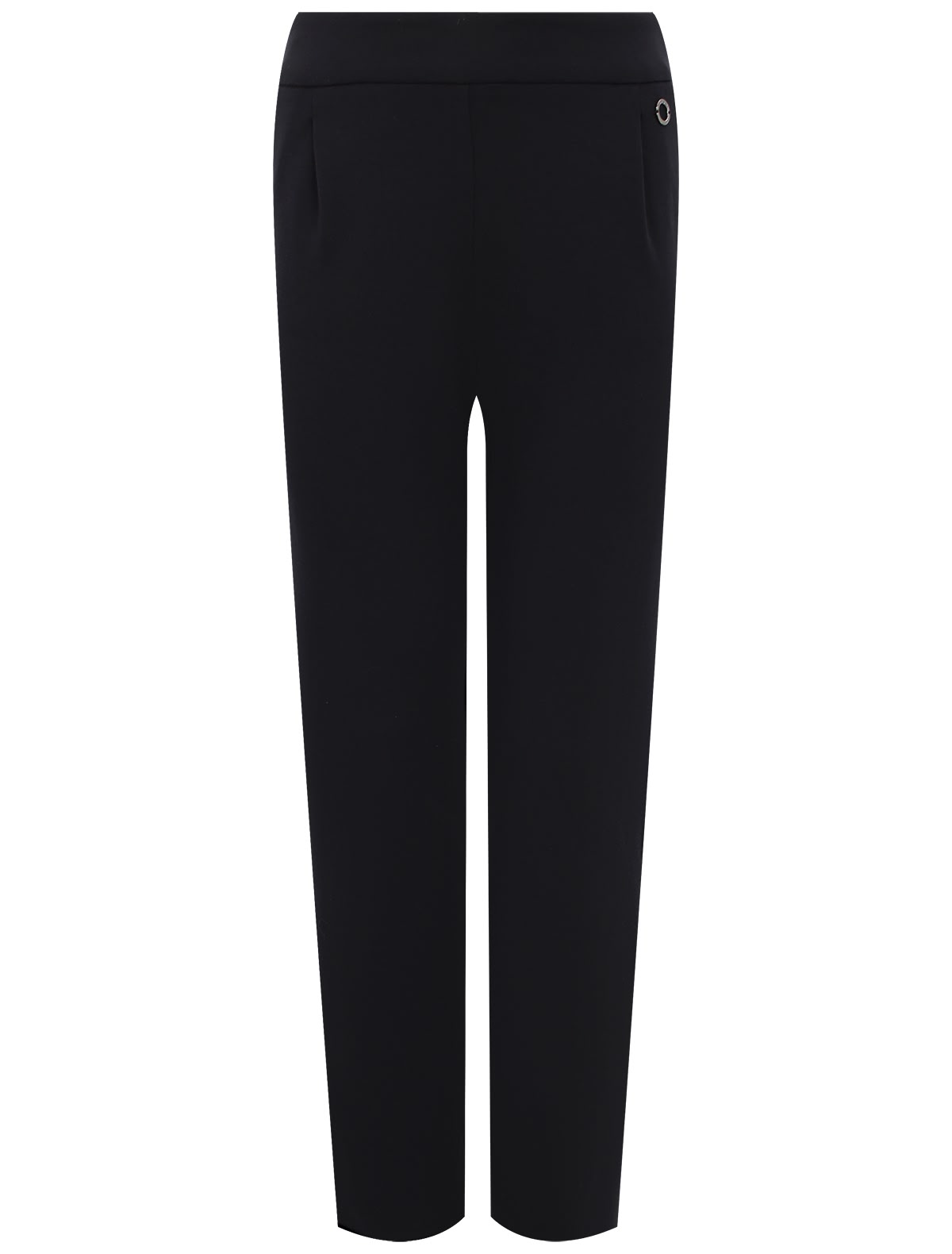 Тёмно-синие брюки с эластичной талией