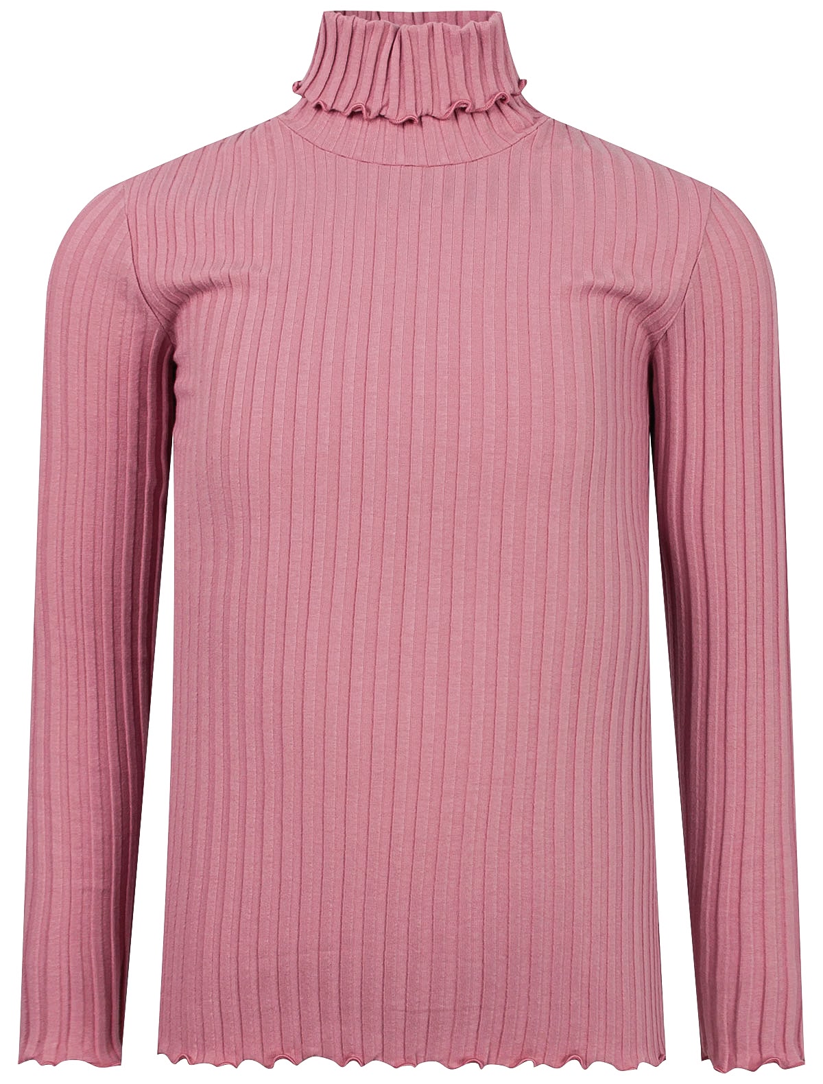 Розовая водолазка в рубчик