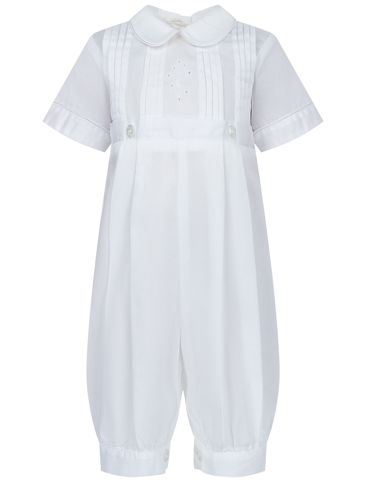 Комбинезон крестильный с коротким рукавом