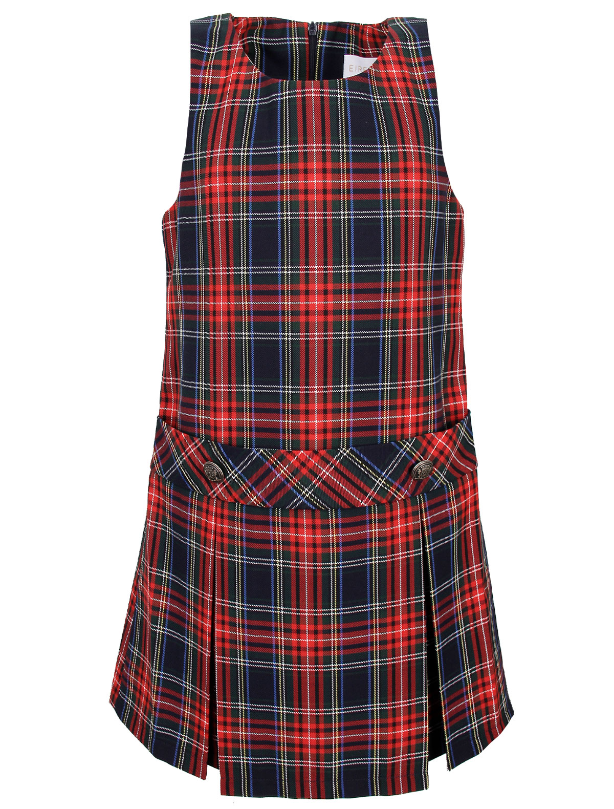 Сарафан в красно-синюю клетку