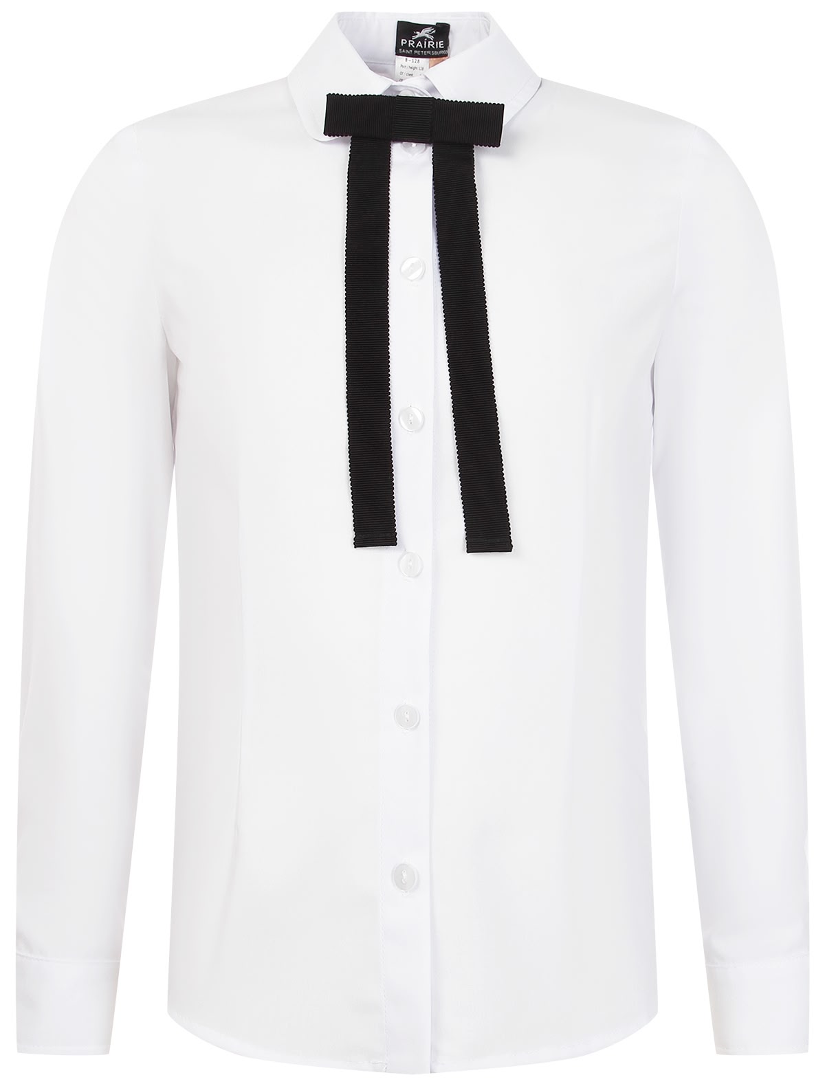 Блуза с брошью-бантом