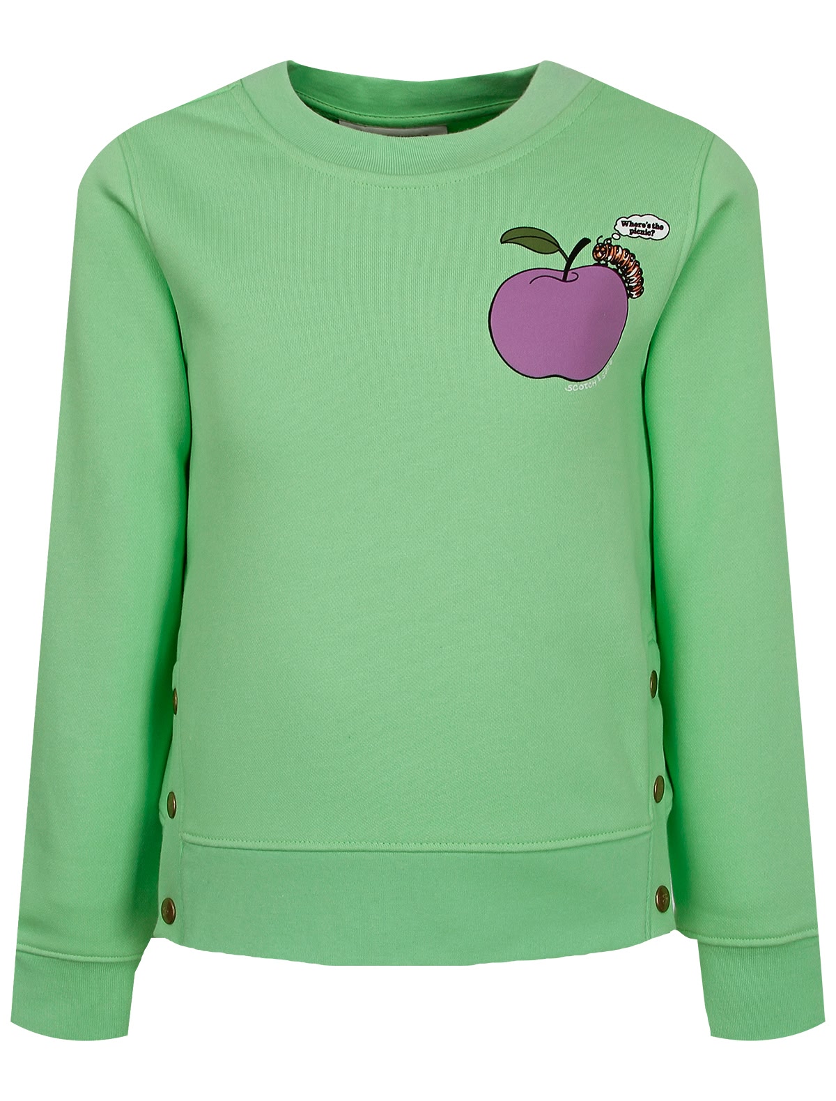 Зелёный свитшот с принтом пикник