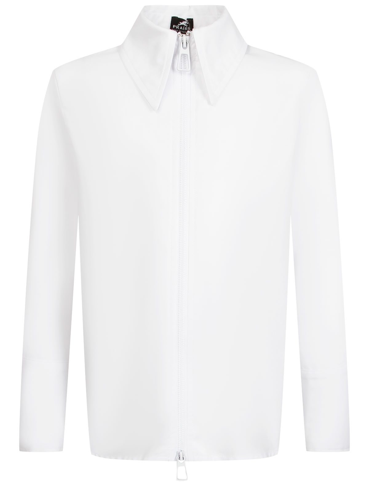 Белая блуза на молнии