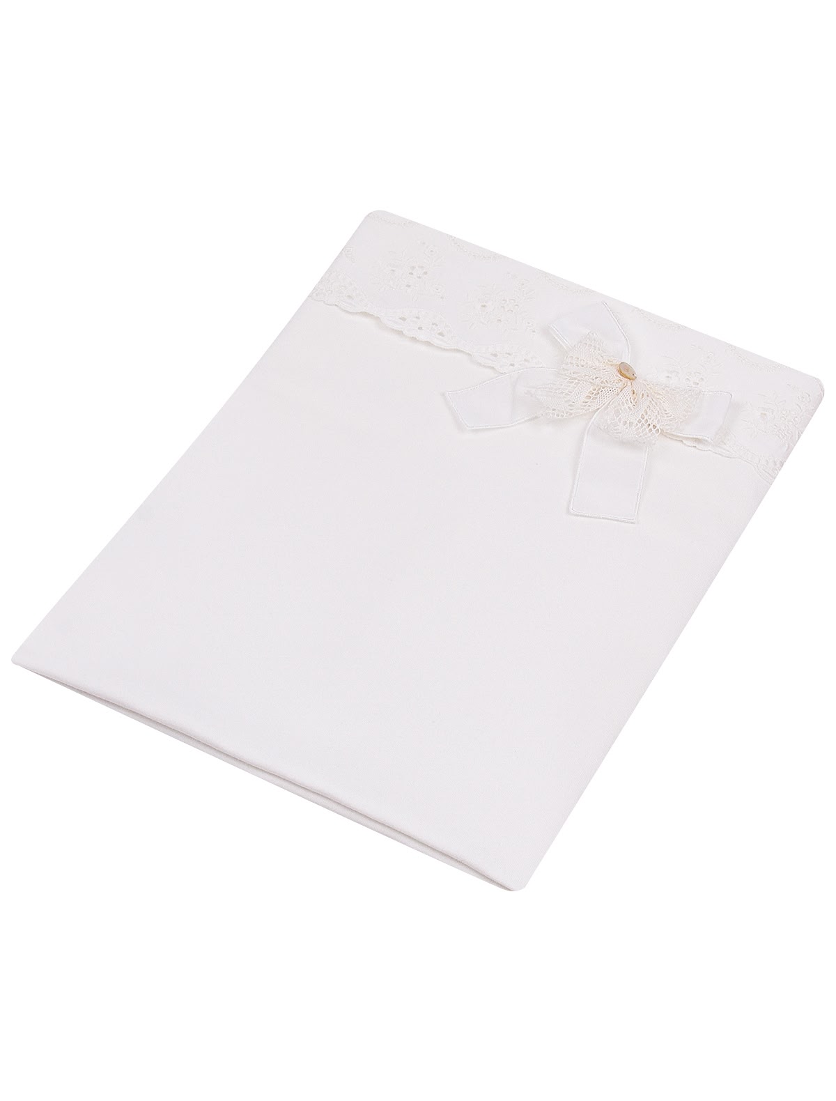 Кремовое одеяло с бантиком