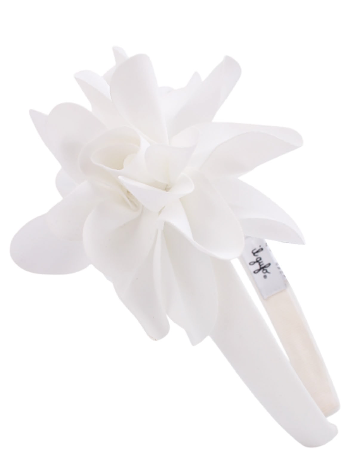 Молочно-белый ободок с цветком