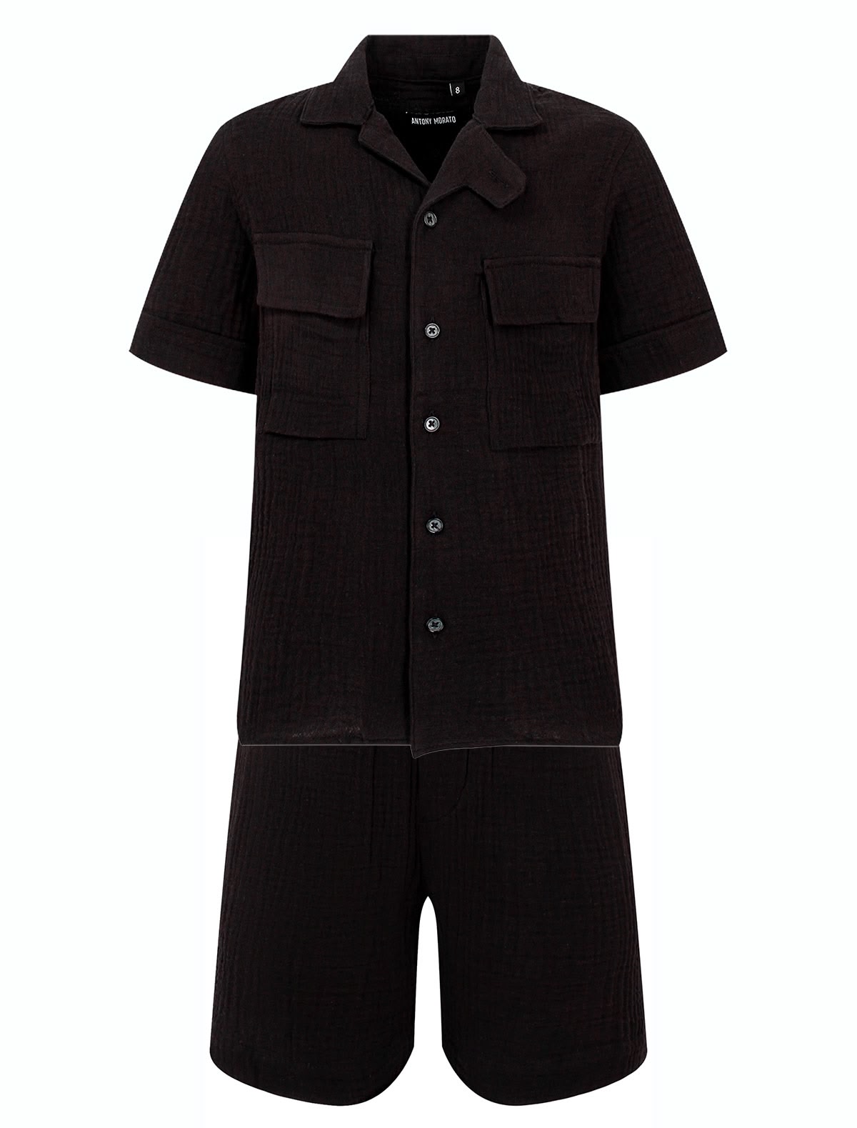 Чёрный комплект из рубашки и шорт