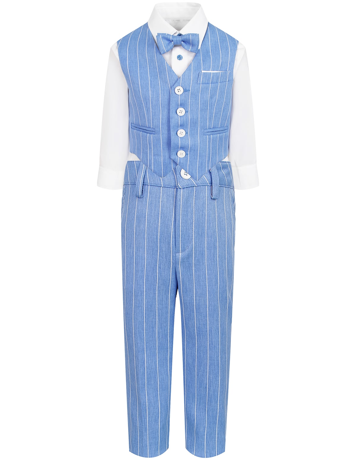 Комплект с брюками и жилетом в полоску