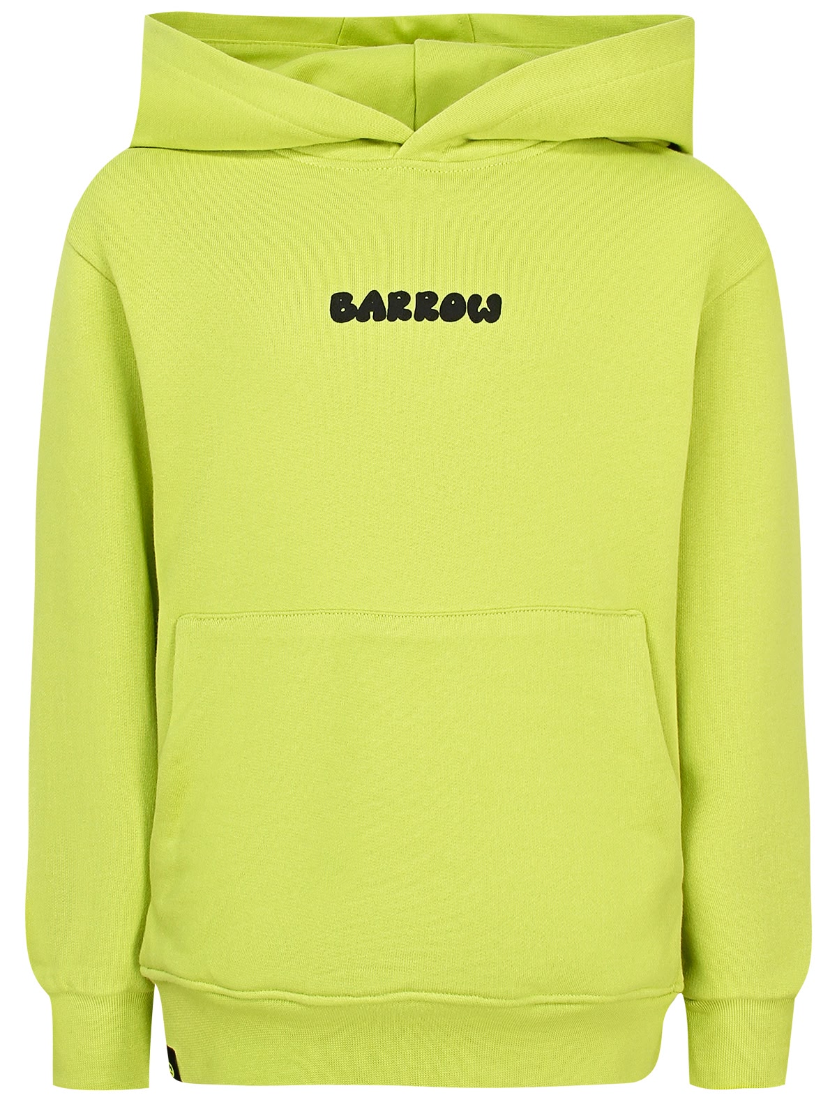 Салатовое худи с принтом на спине