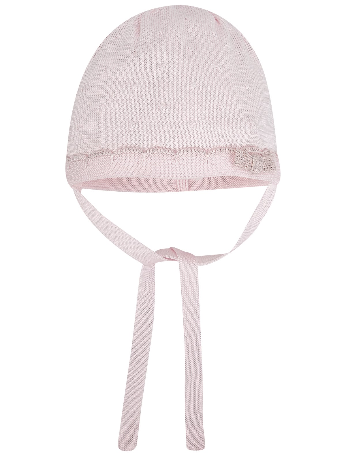 Хлопковая шапка с завязками