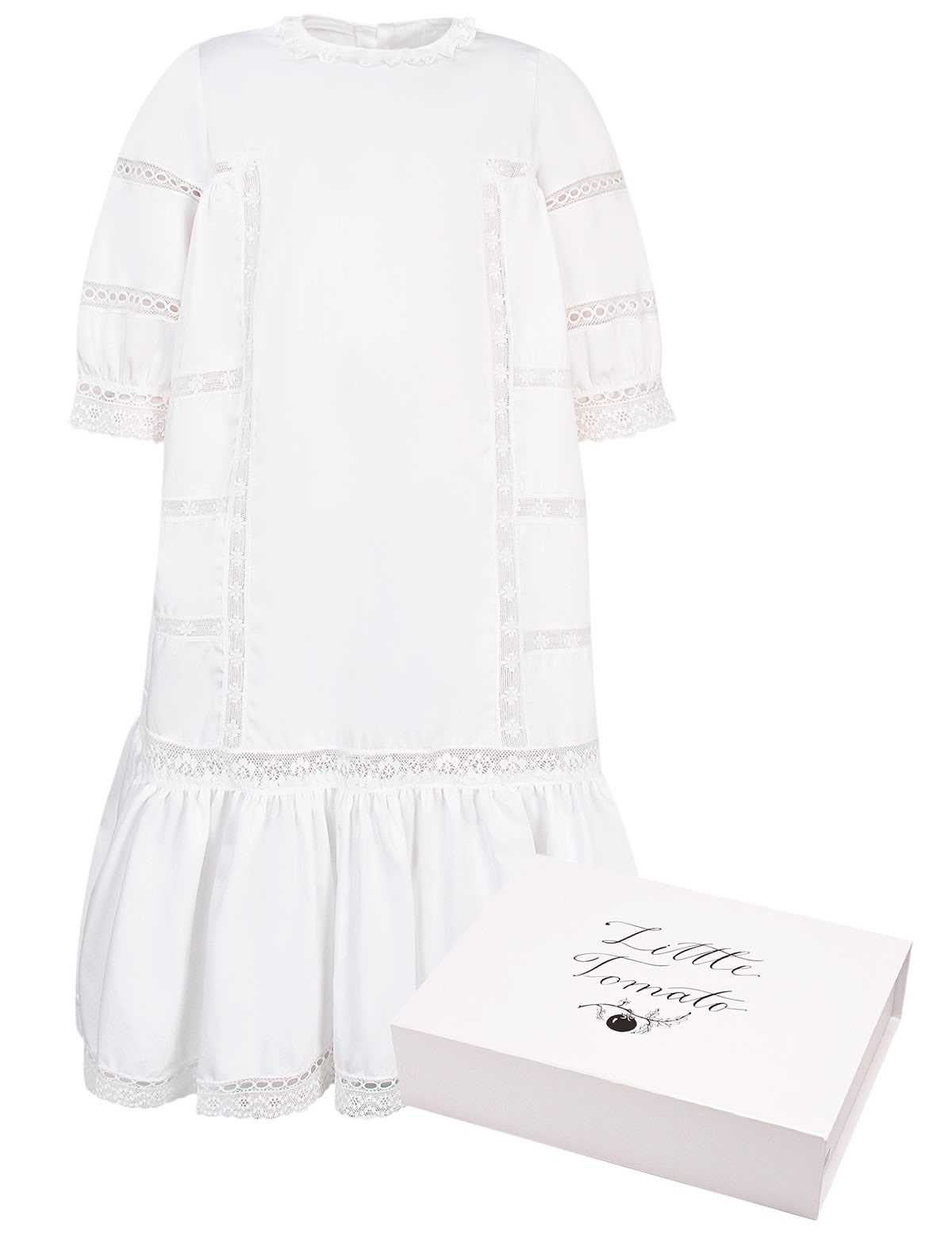 Белое крестильное платье