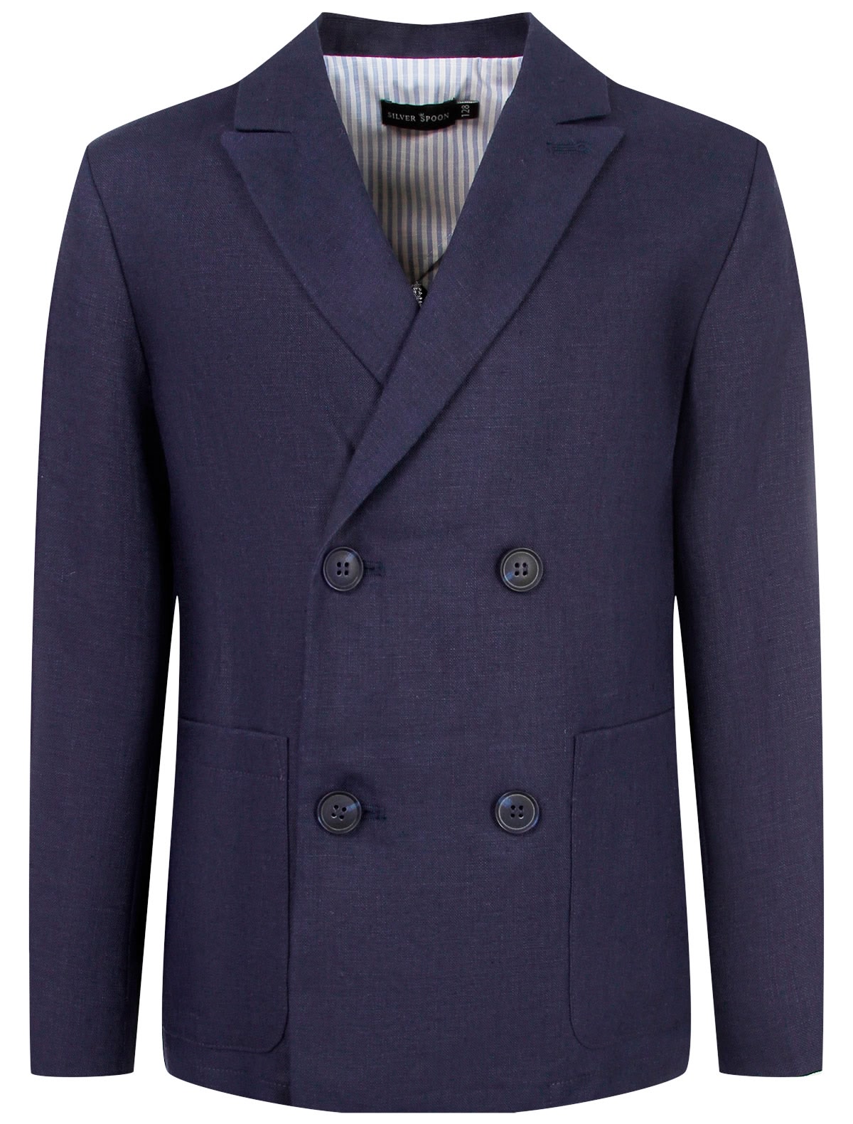 Льняной двубортный пиджак