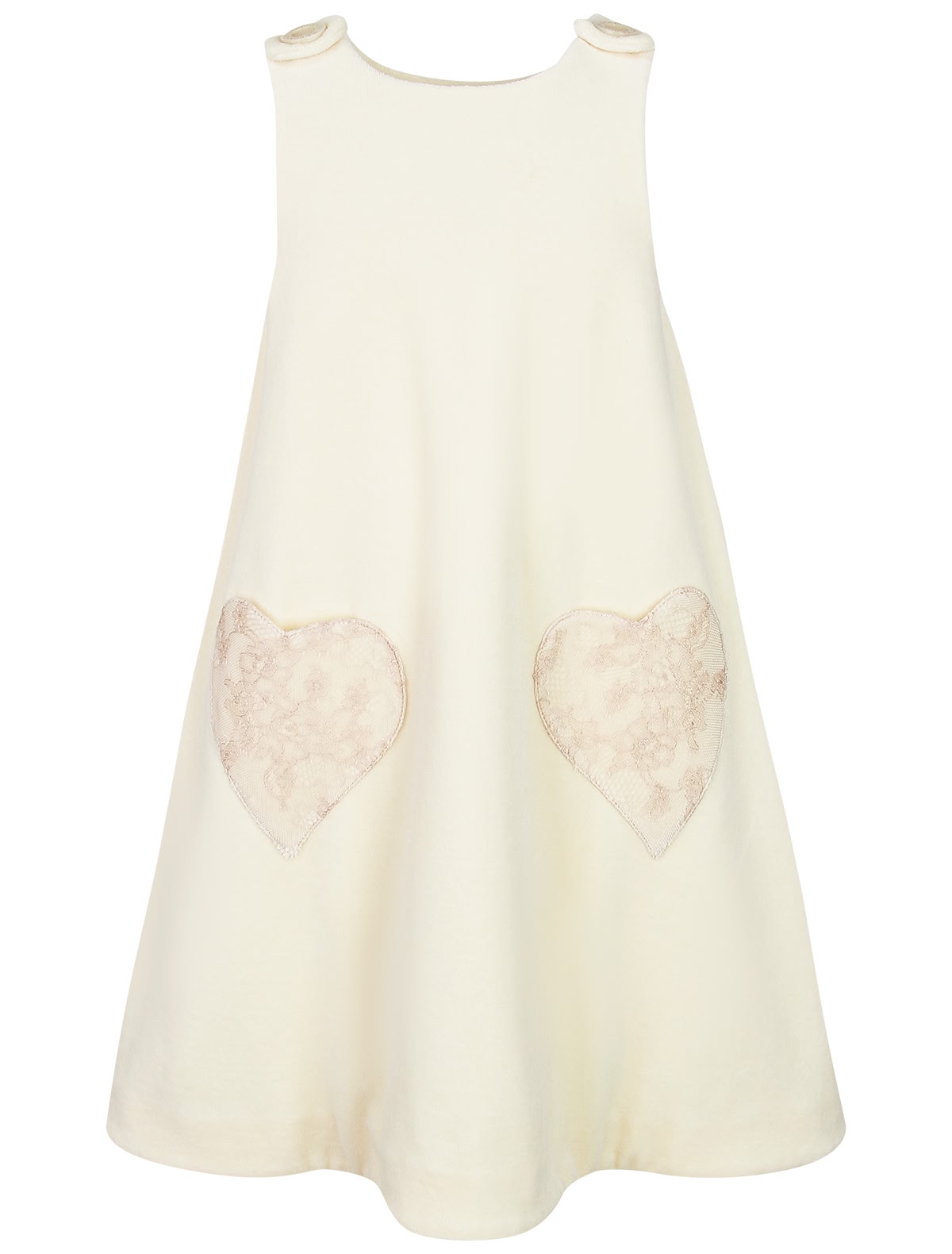 Кремовое платье из хлопка